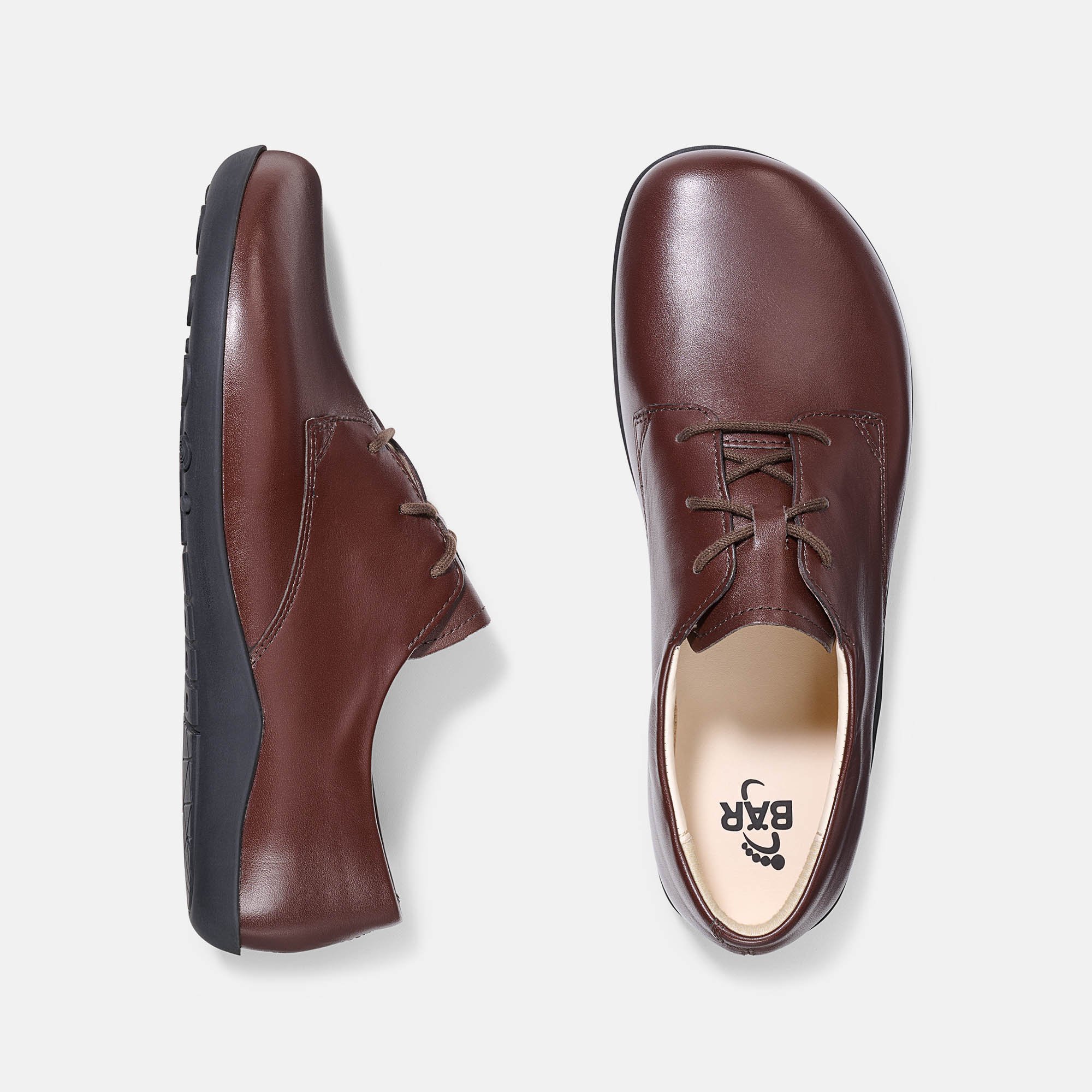 BÄR Schuhe Herrenschuhe Blake in dunkelbraun aus Rindnappaleder - Anlass: Businessschuhe (Ansicht von oben) BÄR Schuhe Herrenschuhe Businessschuhe Blake dunkelbraun Rindnappaleder Ansicht von oben