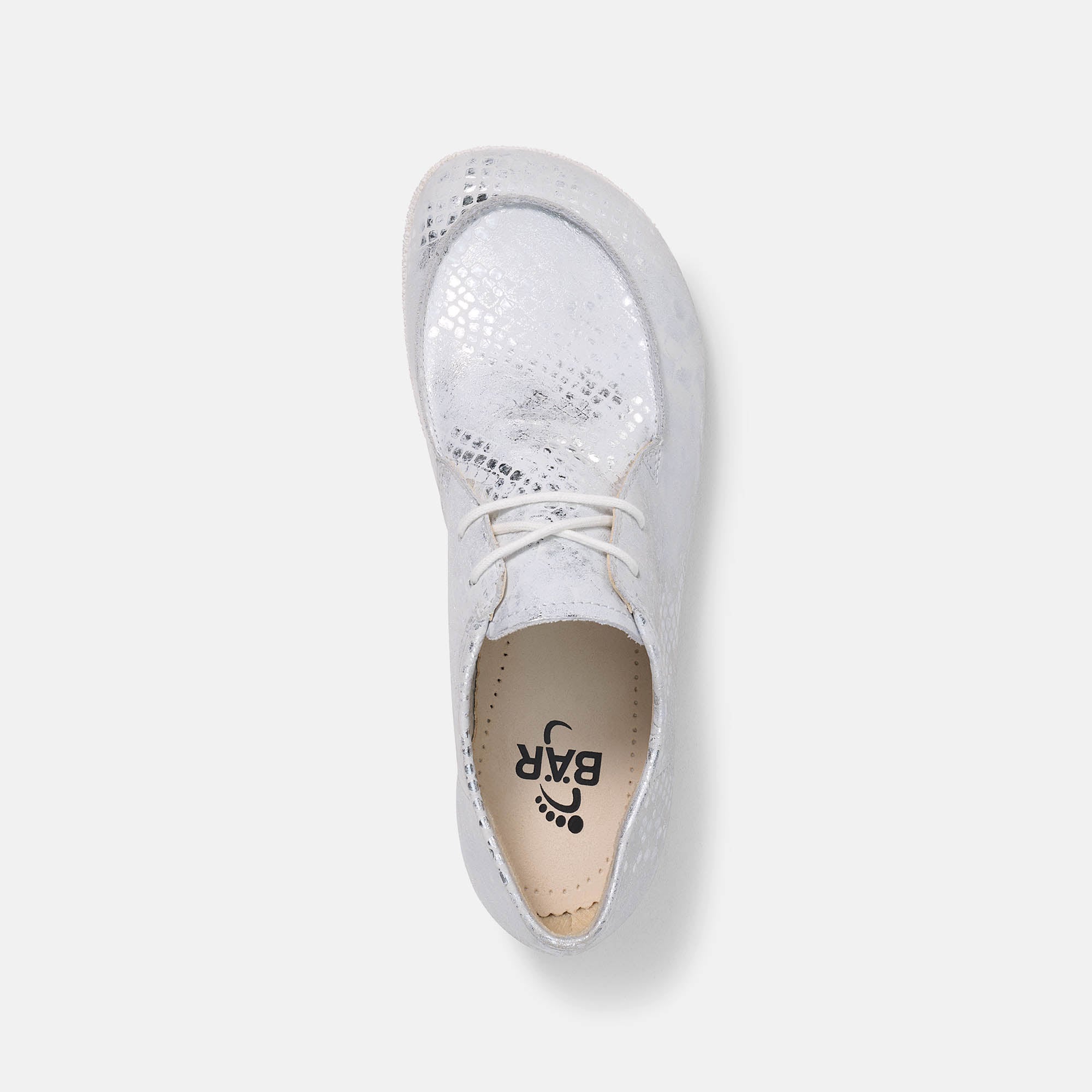 BÄR Schuhe Damenschuhe Freizeitschuhe Johanna weiß/silber Ansicht von oben