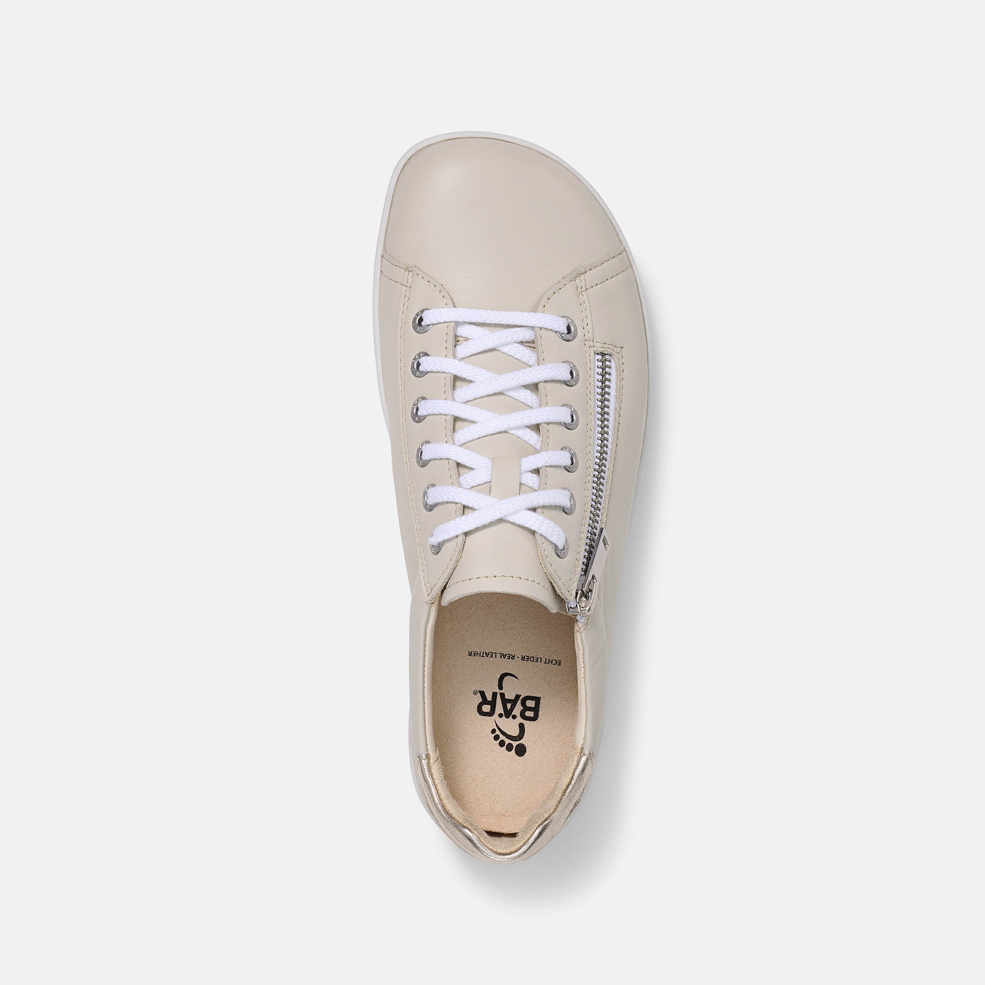 BÄR Schuhe Damenschuhe Freizeitschuhe Margot beige/gold Lammnappaleder Ansicht von oben