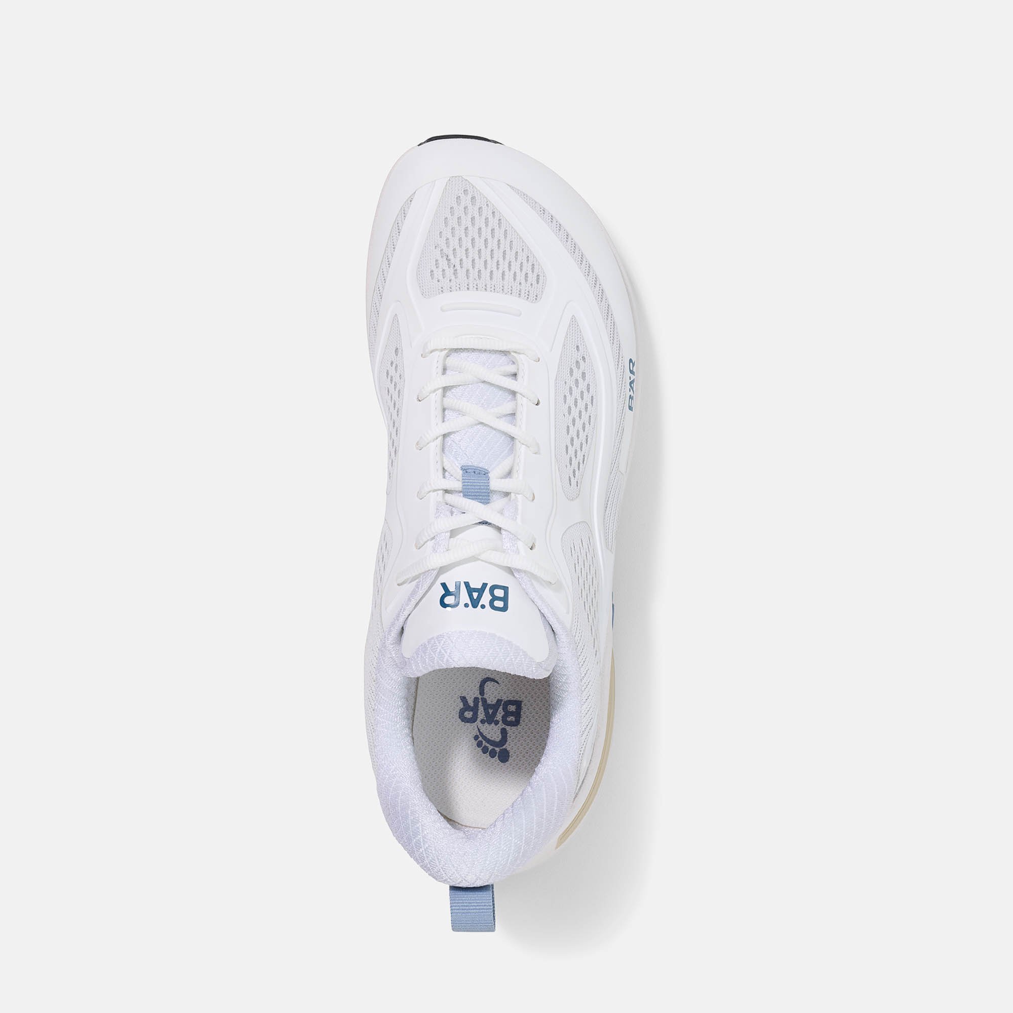 BÄR Schuhe Unisexschuhe Laufschuhe Ventu Run weiß/blau Funktionstextil, PU Ansicht von oben