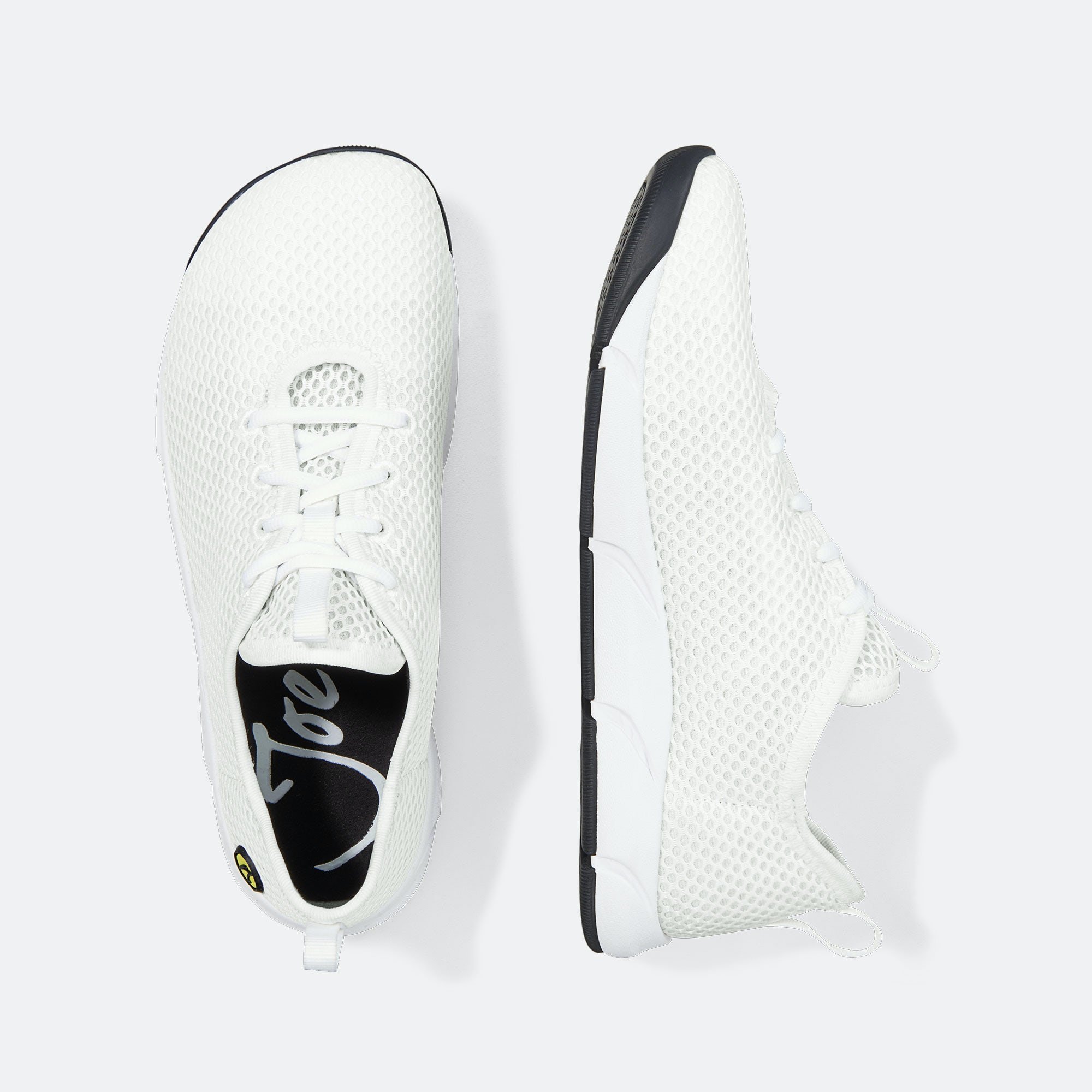 JOENIMBLE Schuhe Herrenschuhe motionToes 2.0 in weiß aus Mesh (Ansicht von oben) JOENIMBLE Schuhe Herrenschuhe motionToes 2.0 weiß Mesh Ansicht von oben