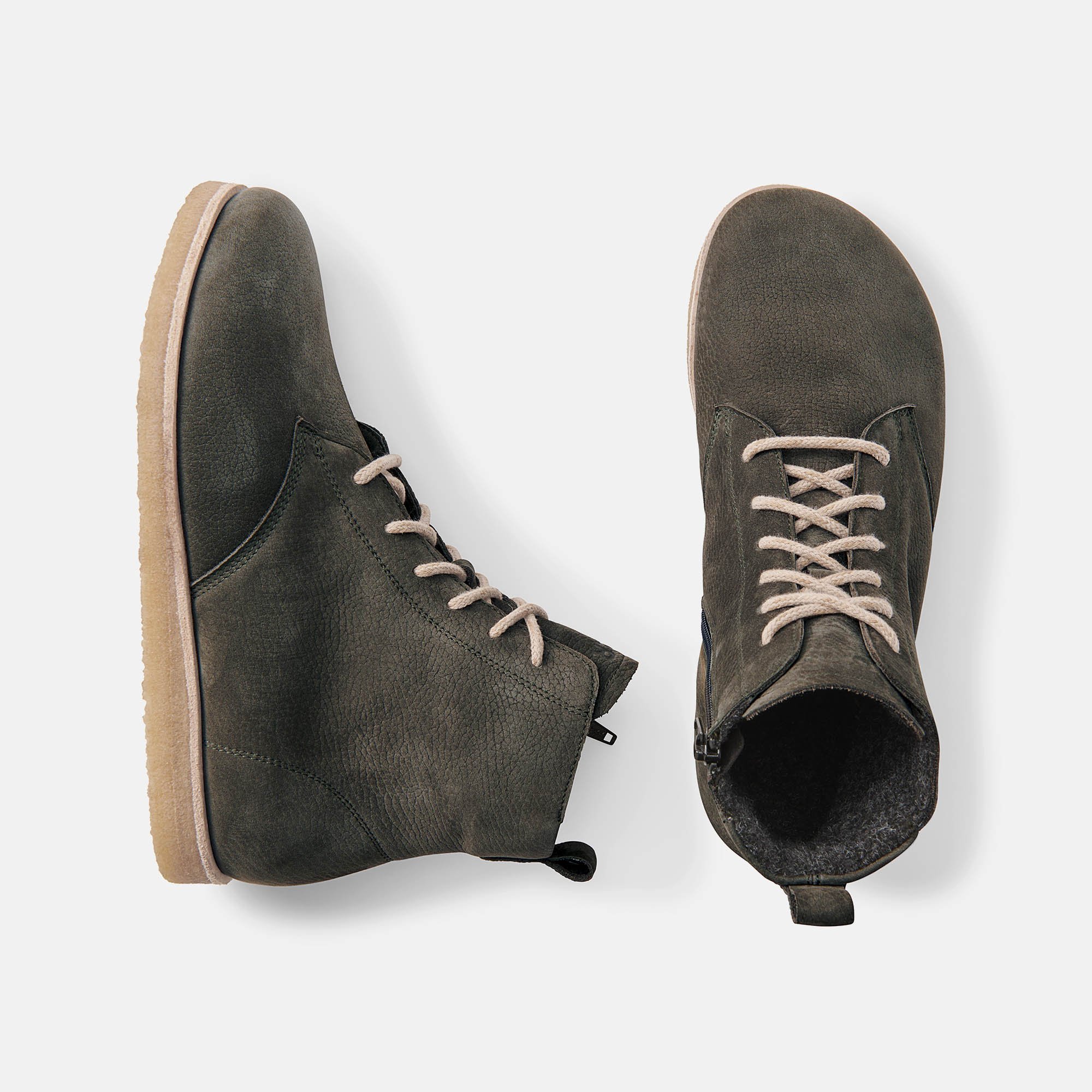 BÄR Schuhe Damenschuhe Shay in khaki aus Rindnubukleder - Anlass: Freizeitschuhe (Ansicht von oben) BÄR Schuhe Damenschuhe Freizeitschuhe Shay khaki Rindnubukleder Ansicht von oben