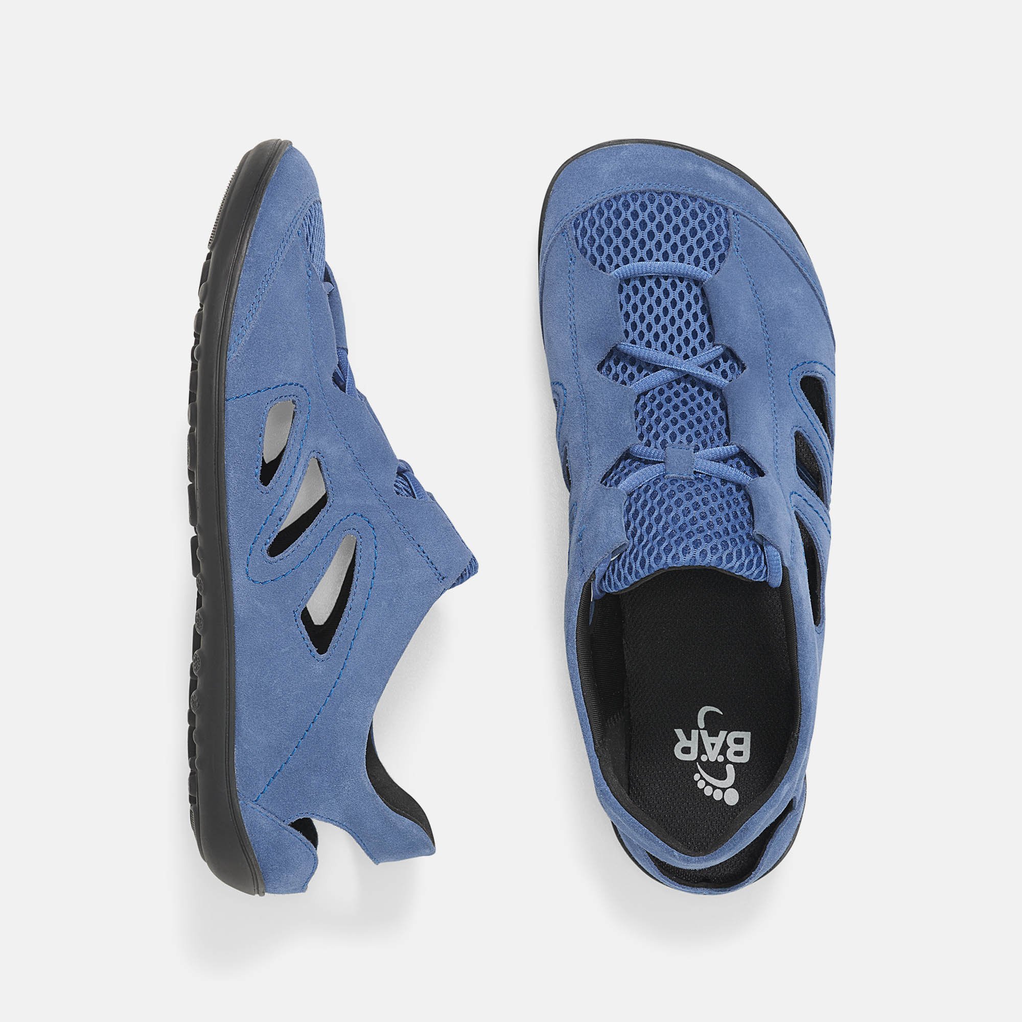 BÄR Schuhe Unisexschuhe Jess in blau aus Rindveloursleder, Mesh - Anlass: Alltag (Ansicht von oben) BÄR Schuhe Unisexschuhe Alltag Jess blau Rindveloursleder, Mesh Ansicht von oben