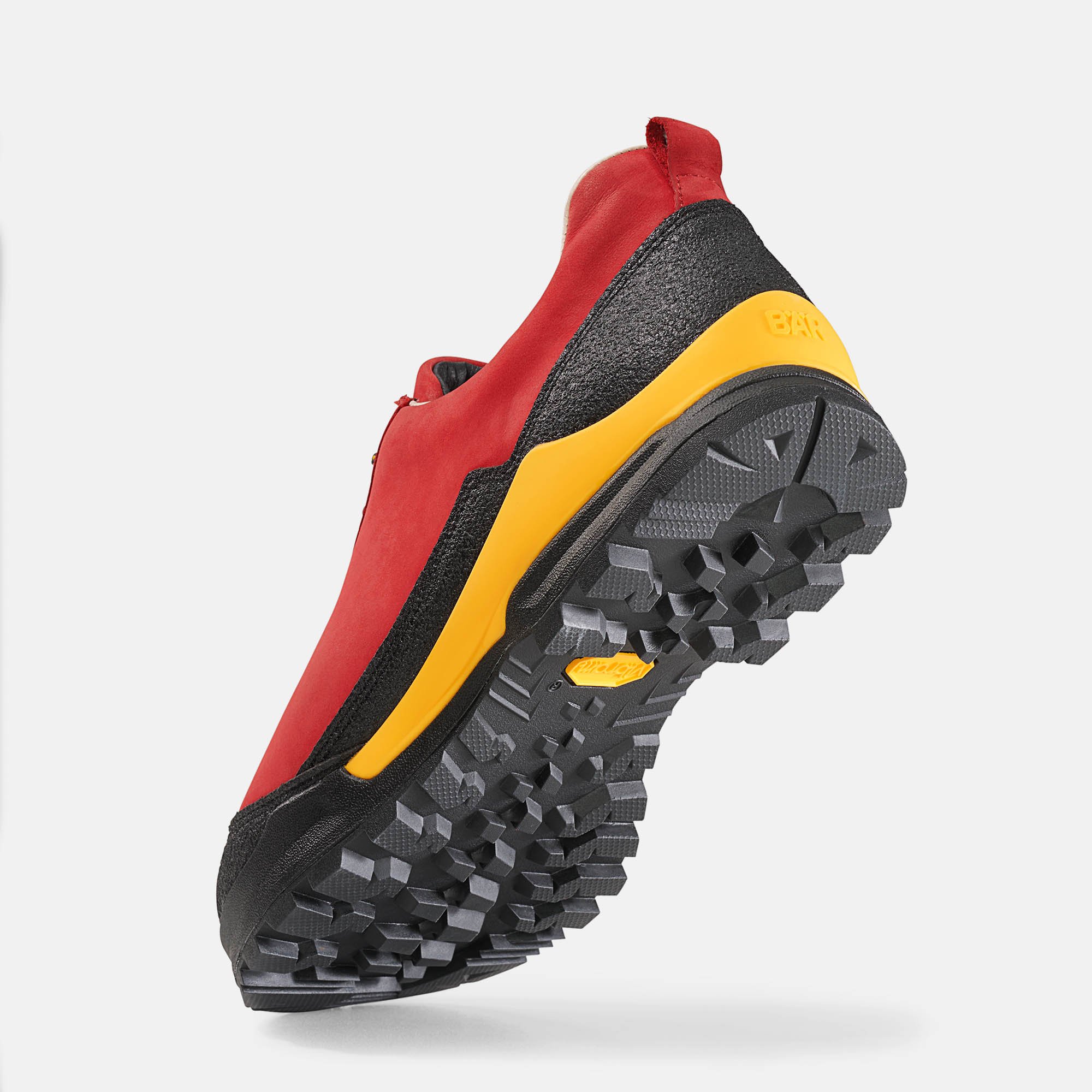 BÄR Schuhe Damenschuhe Bergkomfort Wanderschuh in rot aus terracare® Rindnubuk wasserabweisend - Anlass: Wanderschuhe (Seitenansicht) BÄR Schuhe Damenschuhe Wanderschuhe Bergkomfort Wanderschuh rot terracare® Rindnubuk wasserabweisend Seitenansicht