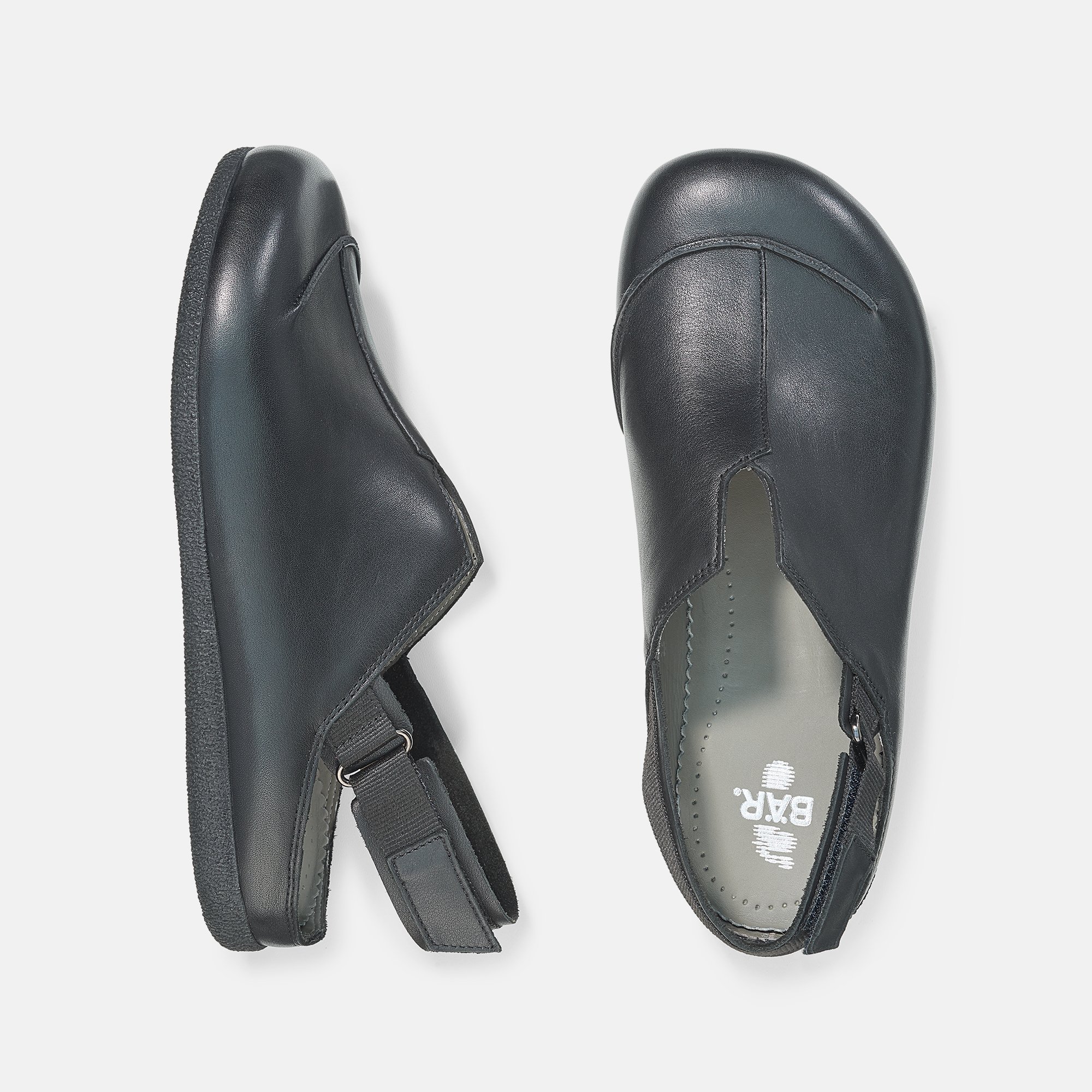 BÄR Schuhe Herrenschuhe Silas in schwarz aus Rindnappaleder - Anlass: Sandaletten (Ansicht von oben) BÄR Schuhe Herrenschuhe Sandaletten Silas schwarz Rindnappaleder Ansicht von oben