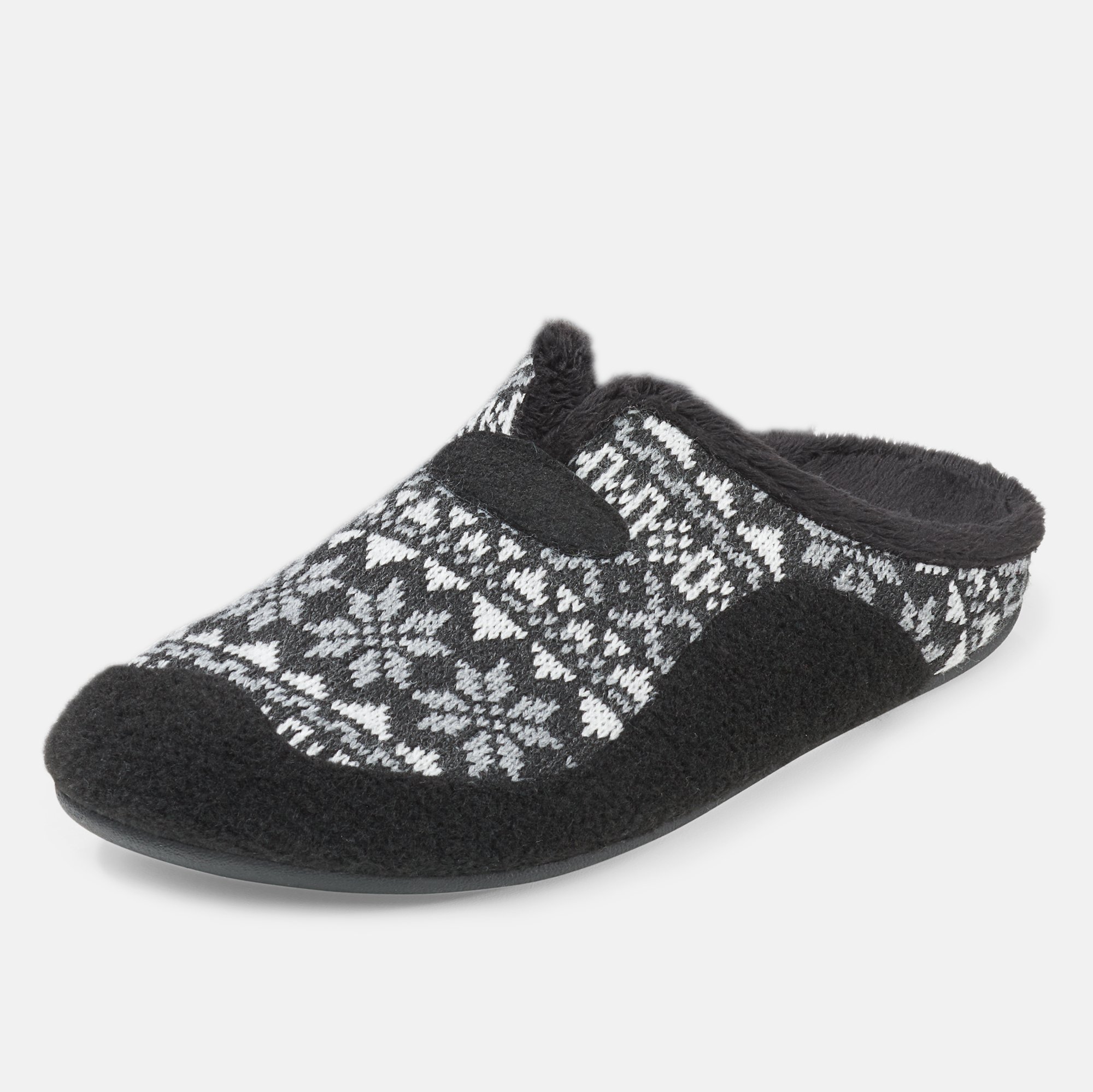 BÄR Schuhe Herrenschuhe Vinzenz in schwarz/grau aus 100% Polyacryl - Anlass: Hausschuhe (Produktbild) BÄR Schuhe Herrenschuhe Hausschuhe Vinzenz schwarz/grau 100% Polyacryl Produktbild