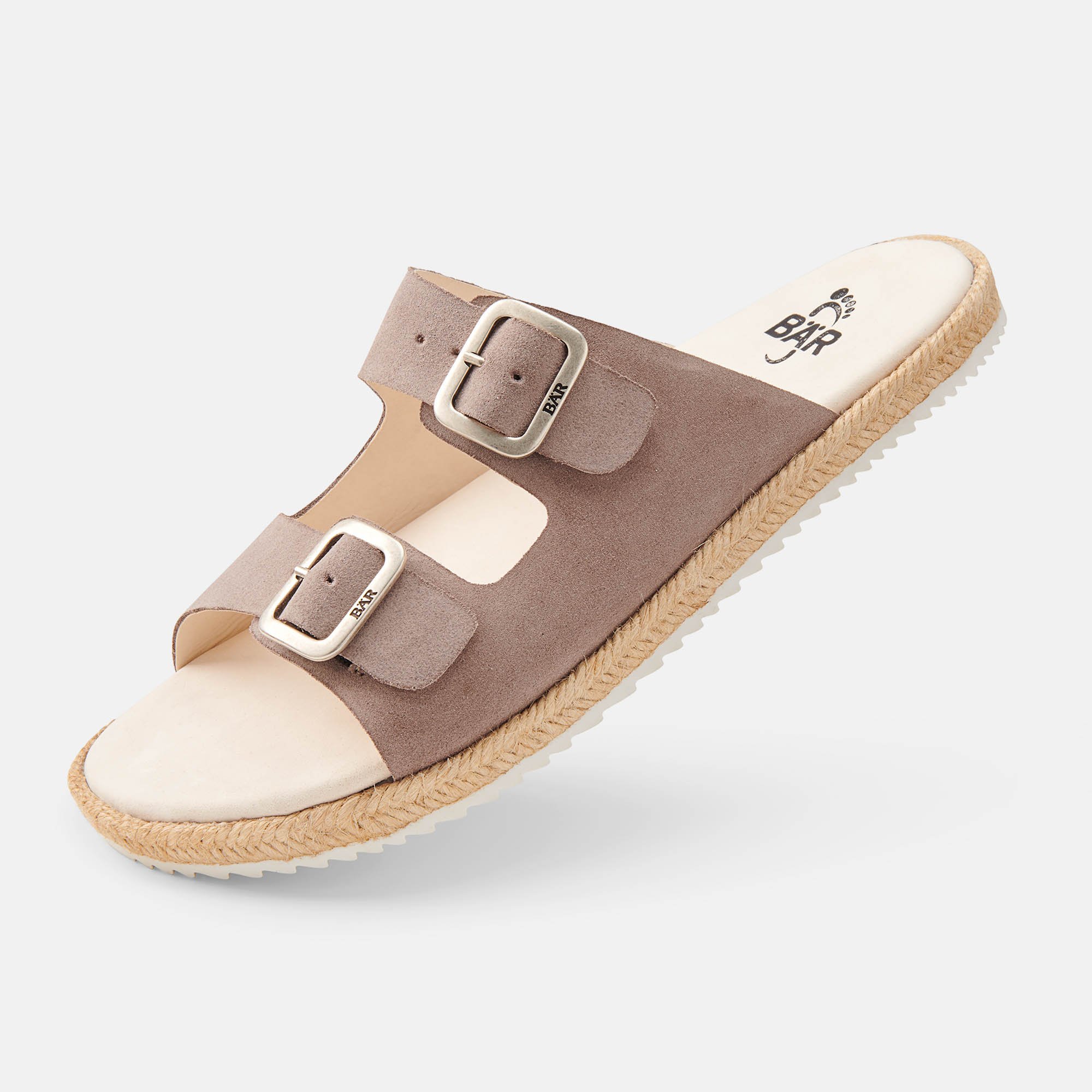 BÄR Schuhe Damenschuhe Susi in taupe aus Kalbveloursleder - Anlass: Sandaletten (Produktbild) BÄR Schuhe Damenschuhe Sandaletten Susi taupe Kalbveloursleder Produktbild