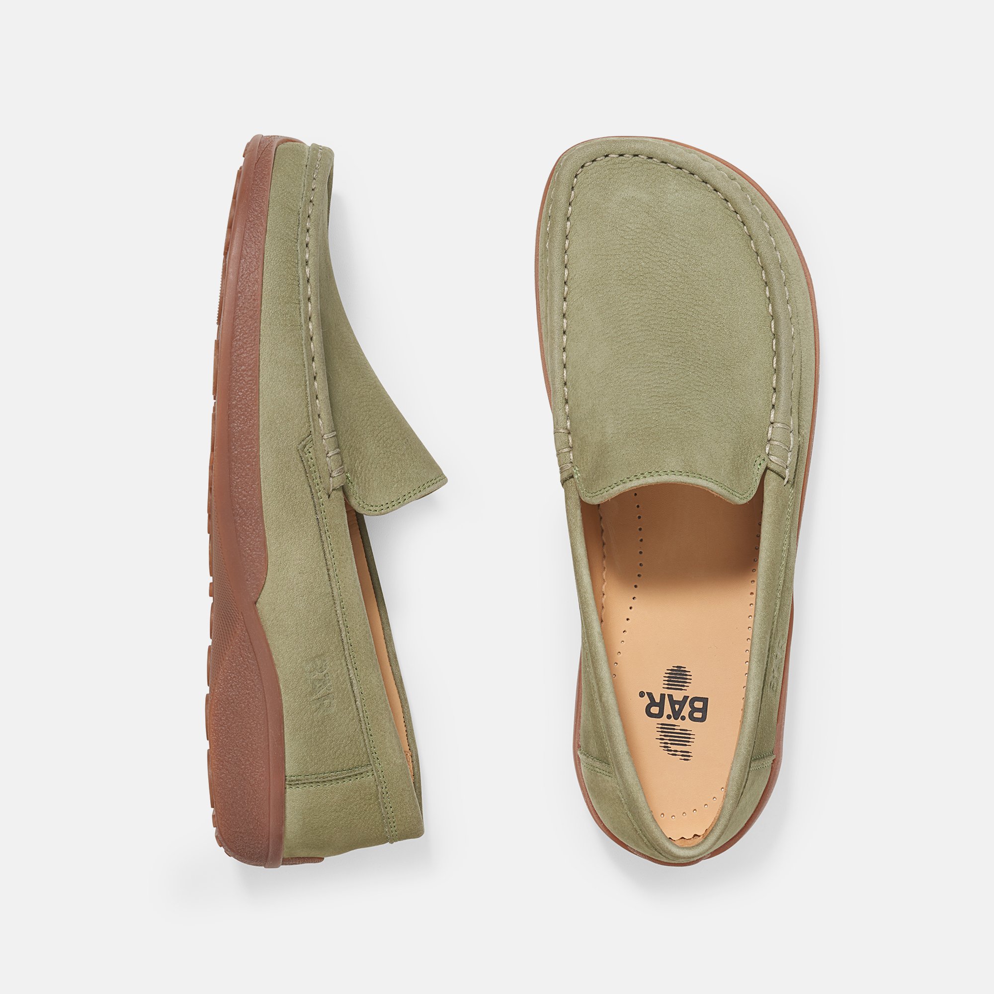 BÄR Schuhe Herrenschuhe Apache in oliv aus Rindnubukleder - Anlass: Freizeitschuhe (Ansicht von oben) BÄR Schuhe Herrenschuhe Freizeitschuhe Apache oliv Rindnubukleder Ansicht von oben