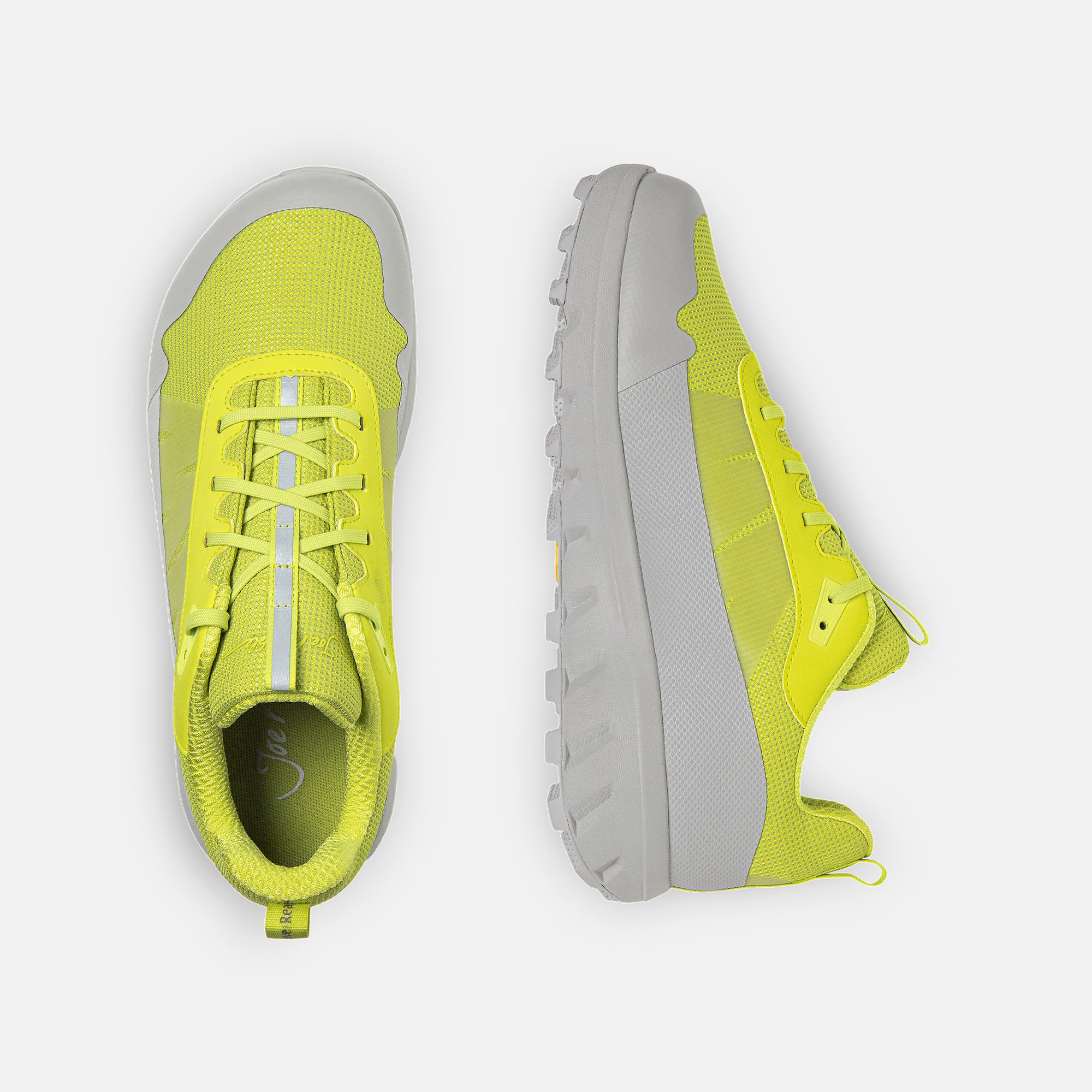 JOENIMBLE Schuhe Damenschuhe Wanderschuhe Explore Addict grau/gelb Ansicht von oben