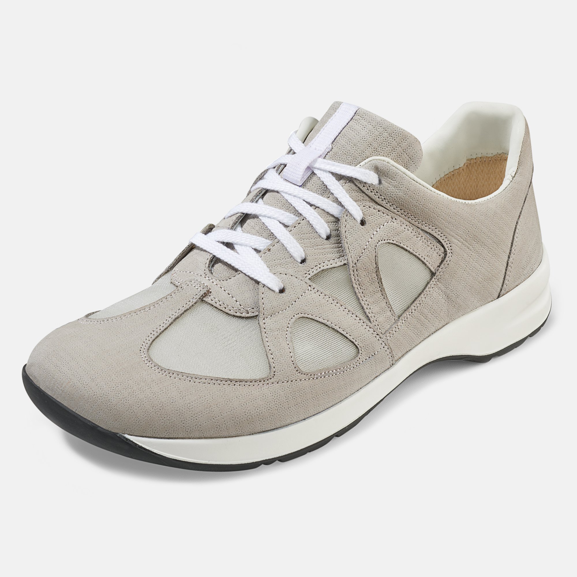 BÄR Schuhe Damenschuhe Kayla in stein aus Kalbveloursleder geprägt, Textil - Anlass: Freizeitschuhe (Produktbild) BÄR Schuhe Damenschuhe Freizeitschuhe Kayla stein Kalbveloursleder geprägt, Textil Produktbild