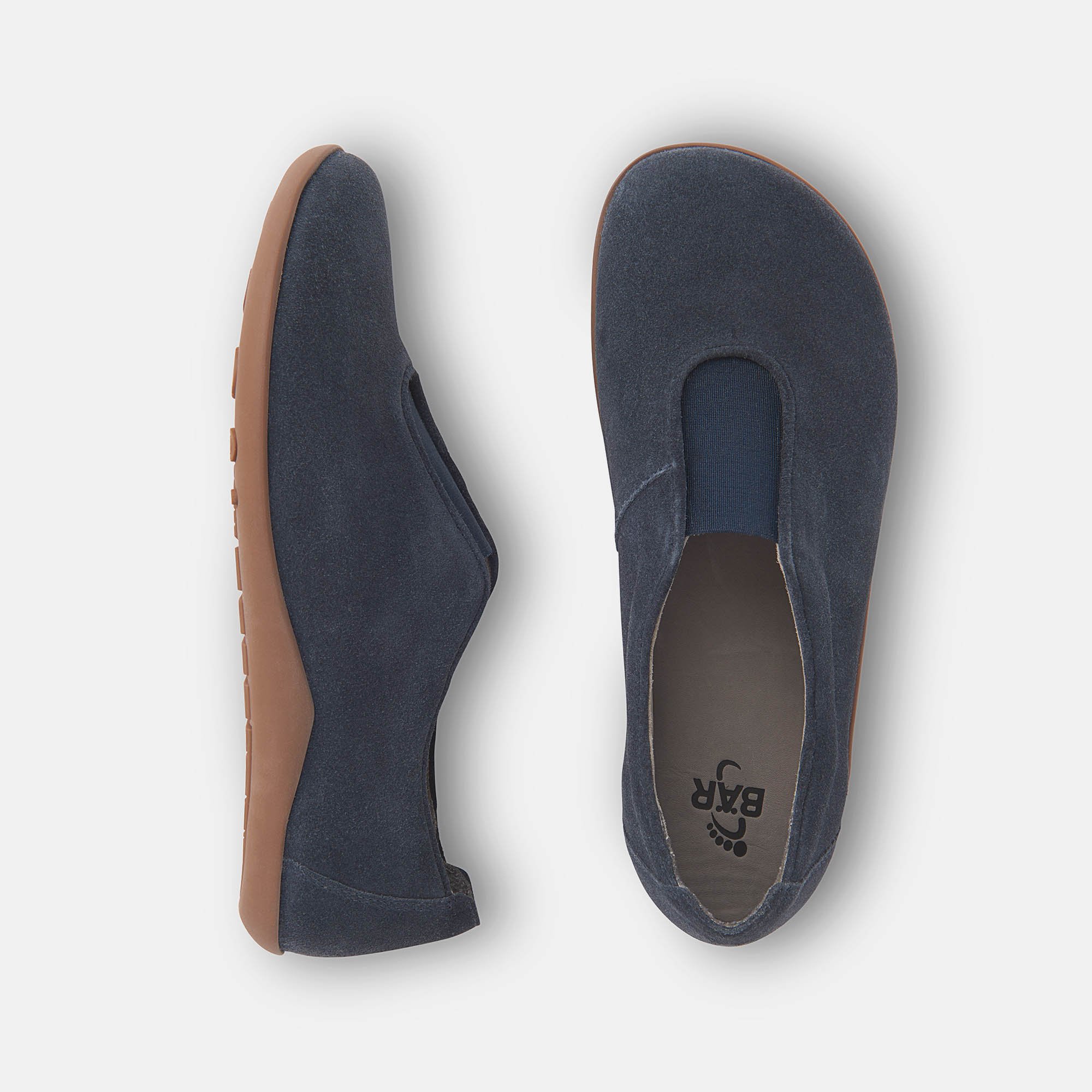 BÄR Schuhe Damenschuhe Myla in dunkelblau aus Kalbveloursleder - Anlass: Freizeitschuhe (Ansicht von oben) BÄR Schuhe Damenschuhe Freizeitschuhe Myla dunkelblau Kalbveloursleder Ansicht von oben