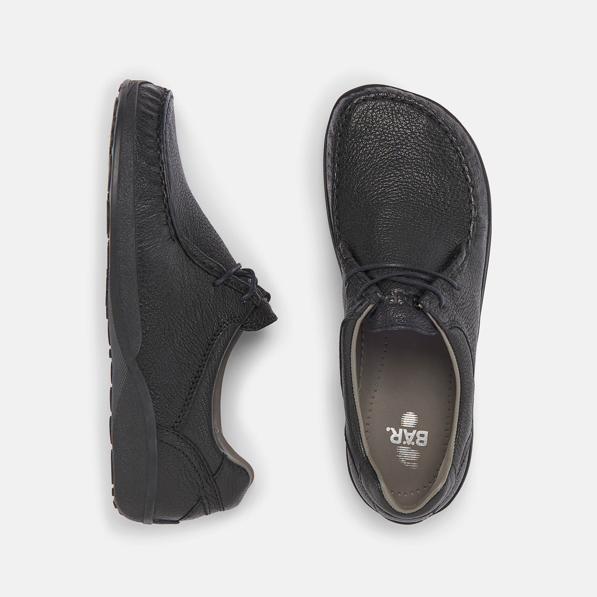 BÄR Schuhe Herrenschuhe Agnello in schwarz aus Mufflonleder - Anlass: Freizeitschuhe (Ansicht von oben) BÄR Schuhe Herrenschuhe Freizeitschuhe Agnello schwarz Mufflonleder Ansicht von oben