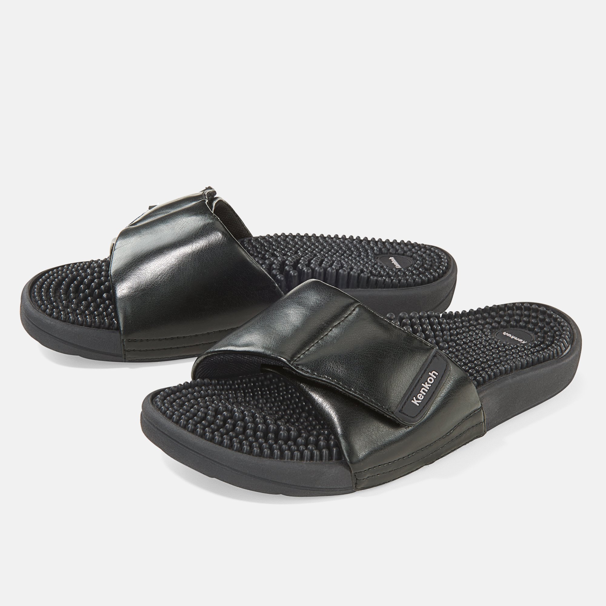 BÄR Schuhe Unisexschuhe Kenkoh Massage-Sandalen in schwarz aus Synthetisches Leder - Anlass: Hausschuhe (Hauptbild) BÄR Schuhe Unisexschuhe Hausschuhe Kenkoh Massage-Sandalen schwarz Synthetisches Leder Hauptbild