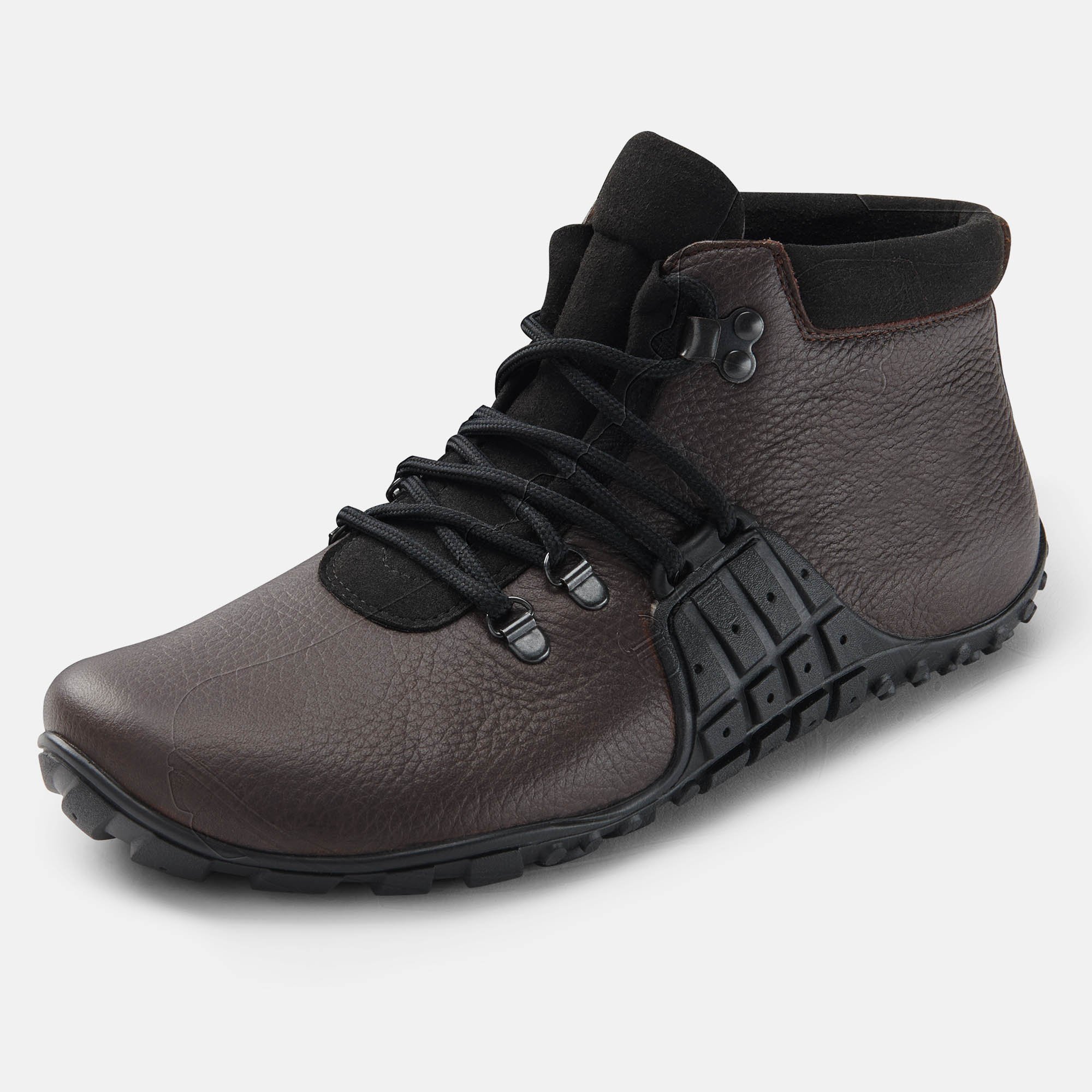 BÄR Schuhe Unisexschuhe Mountain Barefoot in dunkelbraun aus Rindnappaleder genarbt - Anlass: Wanderschuhe (Produktbild) BÄR Schuhe Unisexschuhe Wanderschuhe Mountain Barefoot dunkelbraun Rindnappaleder genarbt Produktbild