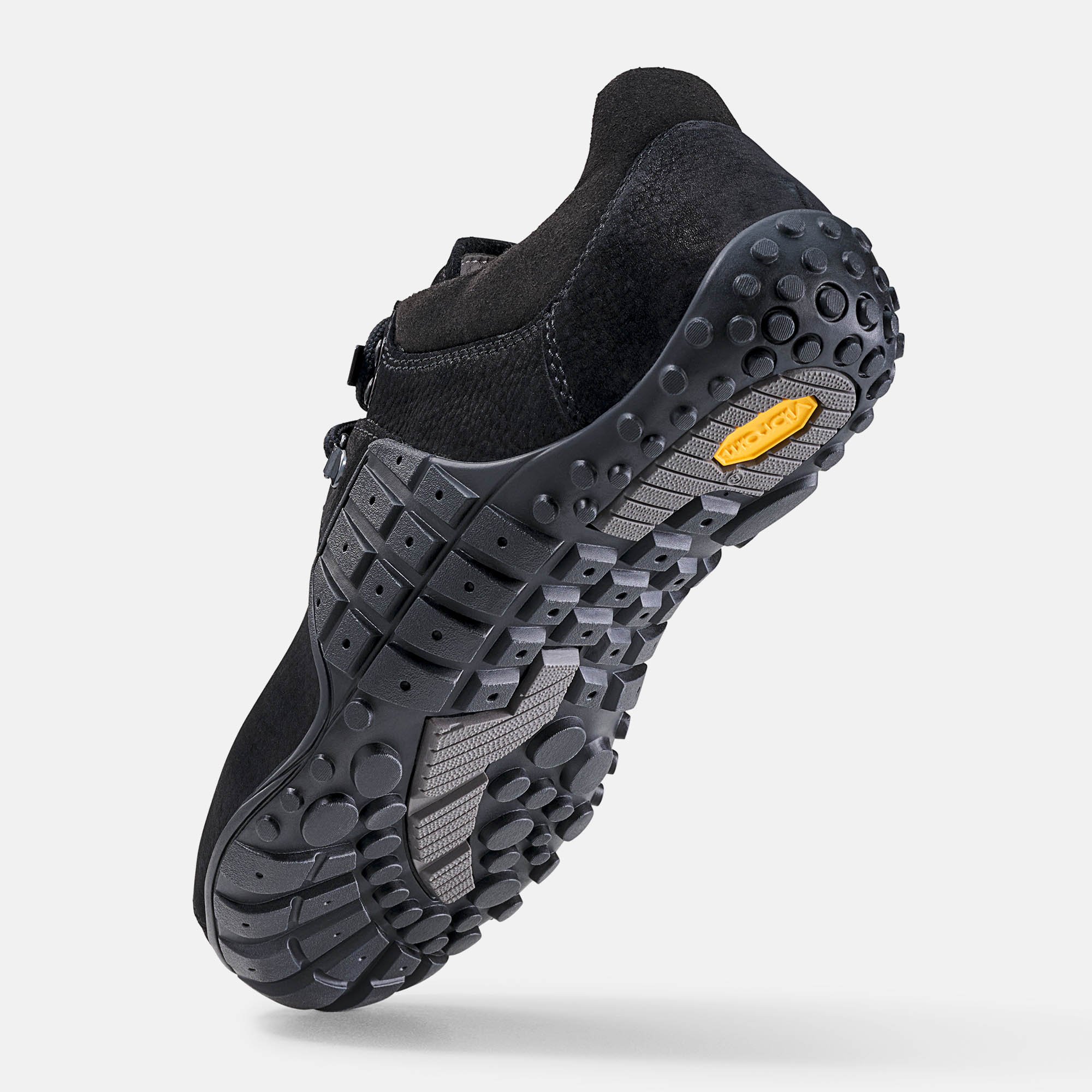 BÄR Schuhe Unisexschuhe Track Barefoot in schwarz aus Rindnubukleder - Anlass: Wanderschuhe (Seitenansicht) BÄR Schuhe Unisexschuhe Wanderschuhe Track Barefoot schwarz Rindnubukleder Seitenansicht