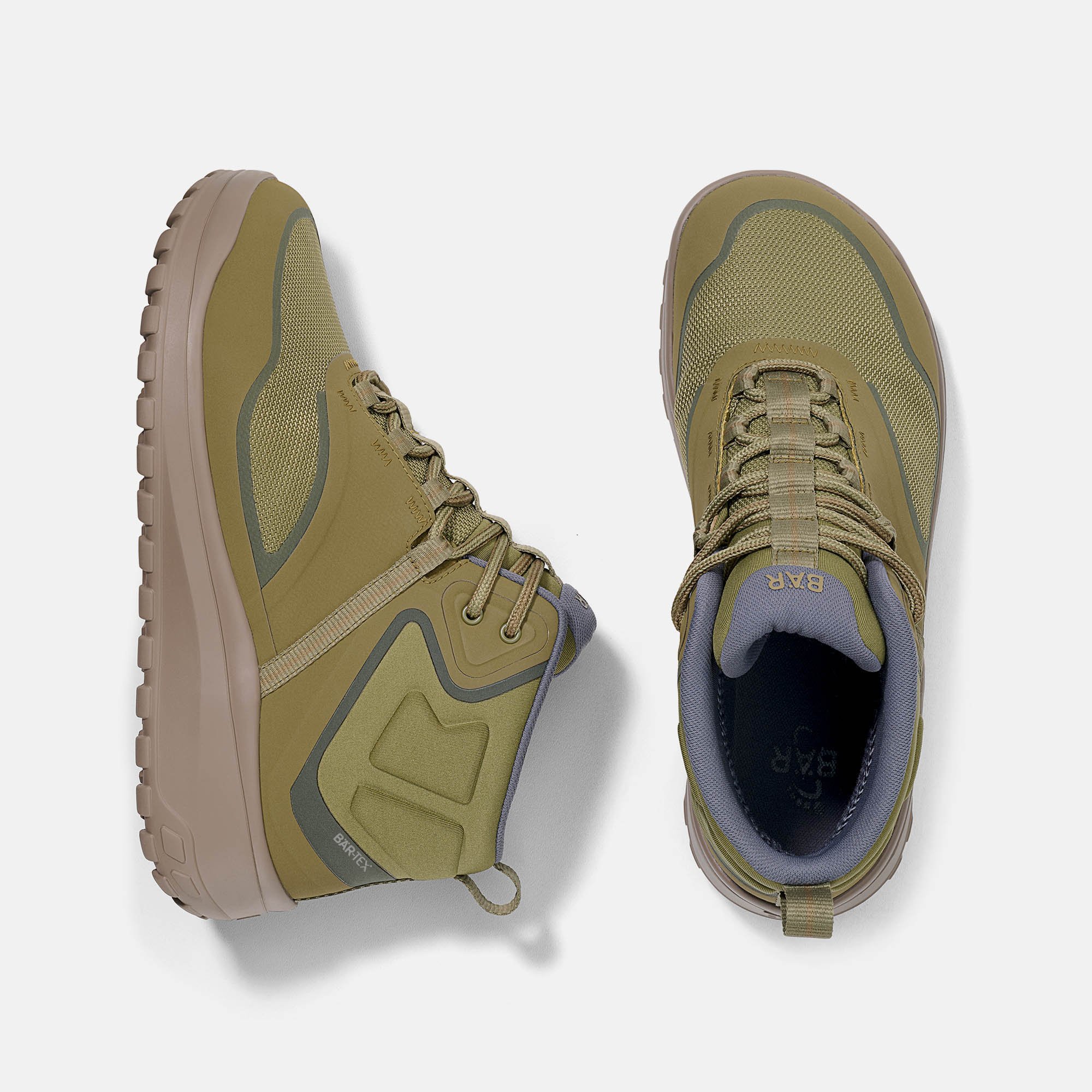BÄR Schuhe Unisexschuhe TrailLite Tex in oliv aus Textil - Anlass: Wanderschuhe (Ansicht von oben) BÄR Schuhe Unisexschuhe Wanderschuhe TrailLite Tex oliv Textil Ansicht von oben