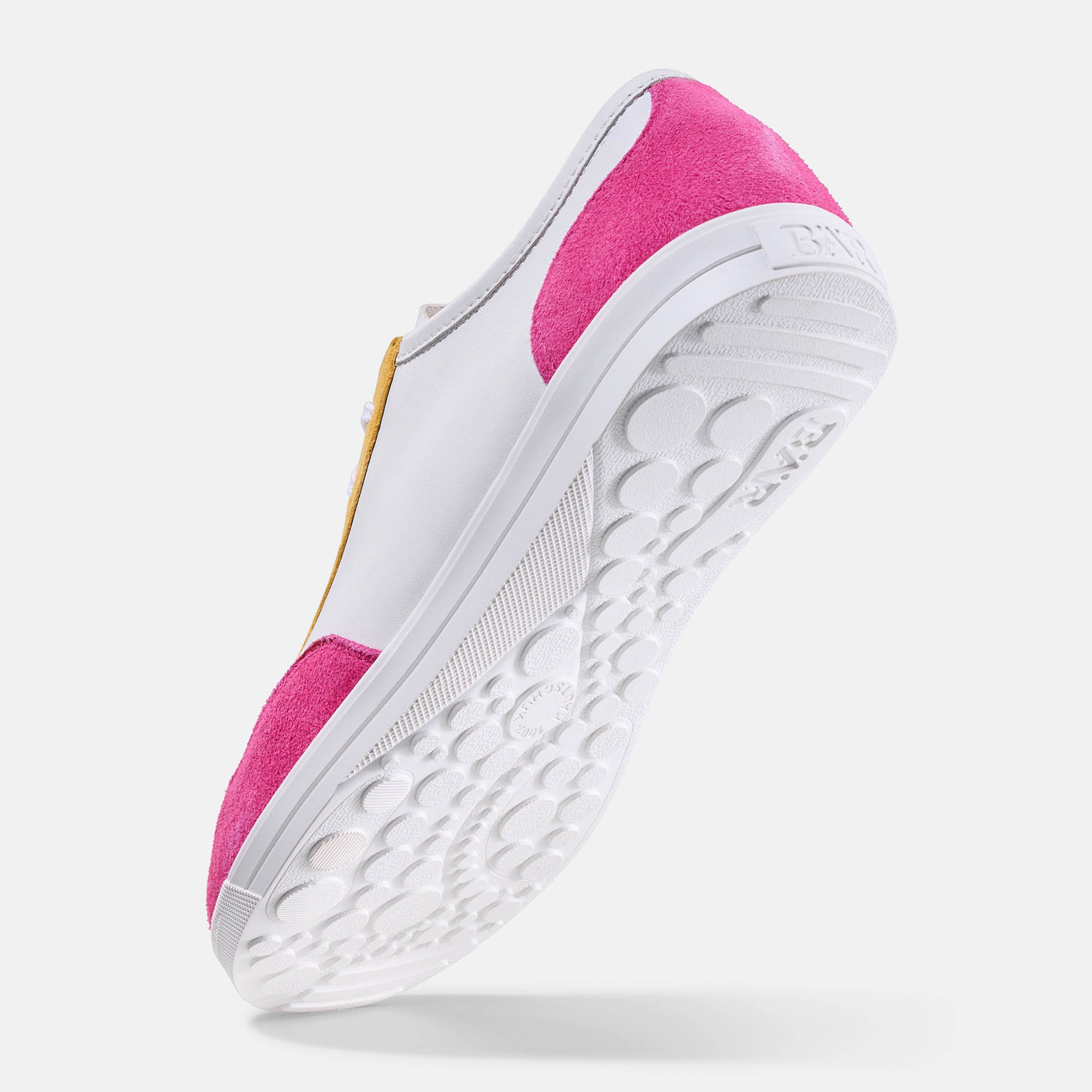 BÄR Schuhe Damenschuhe Alltag Emma 2.0 weiß/pink/gelb Kalbnappaleder Seitenansicht