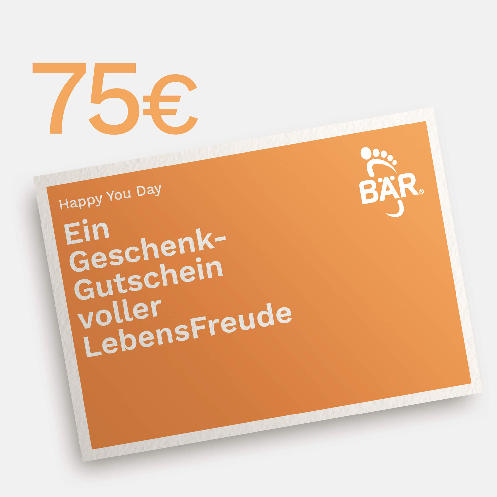 BÄR Schuhe Digitaler Geschenkgutschein 75 EUR weiß Produktbild