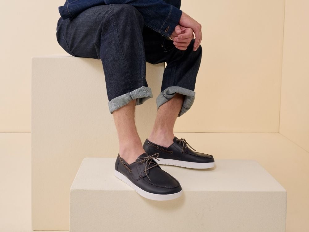 BÄR Schuhe Herrenschuhe Freizeitschuhe Emiliano dunkelblau Rindnappaleder gefettet Emotionsbild