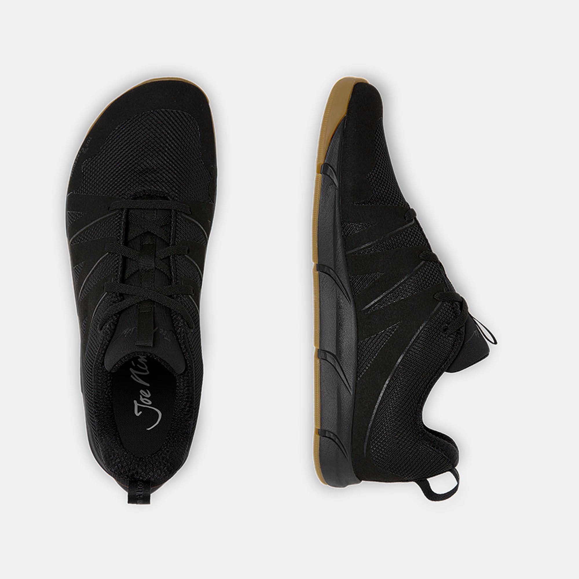 JOENIMBLE Schuhe Herrenschuhe Addict in schwarz/braun aus Textil - Anlass: Sport (Ansicht von oben) JOENIMBLE Schuhe Herrenschuhe Sport Addict schwarz/braun Textil Ansicht von oben