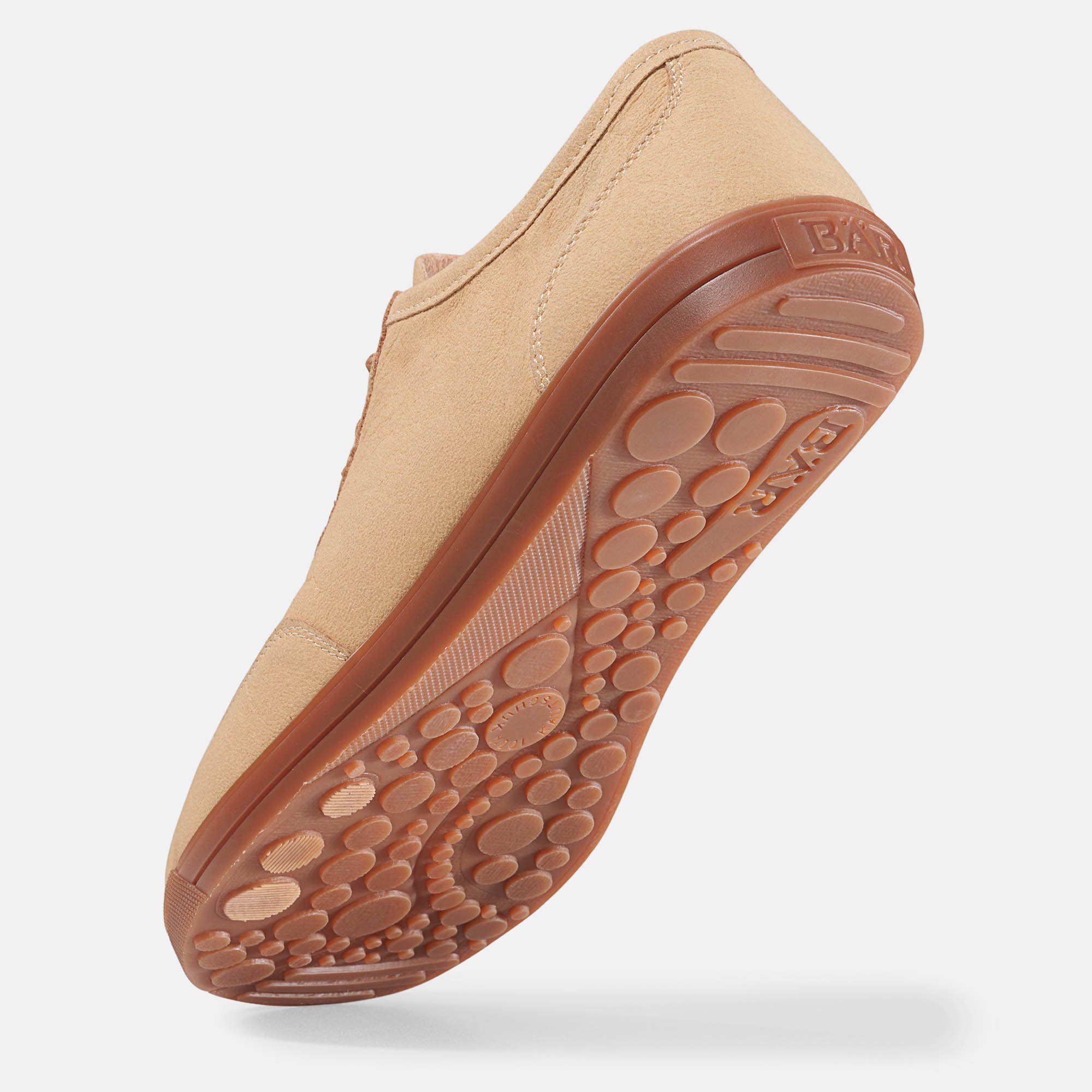 BÄR Schuhe Damenschuhe Emma vegan in sand aus HyphaLite™ - Veganes Obermaterial mit Pilzen - Anlass: Freizeitschuhe (Seitenansicht) BÄR Schuhe Damenschuhe Freizeitschuhe Emma vegan sand HyphaLite™ - Veganes Obermaterial mit Pilzen Seitenansicht