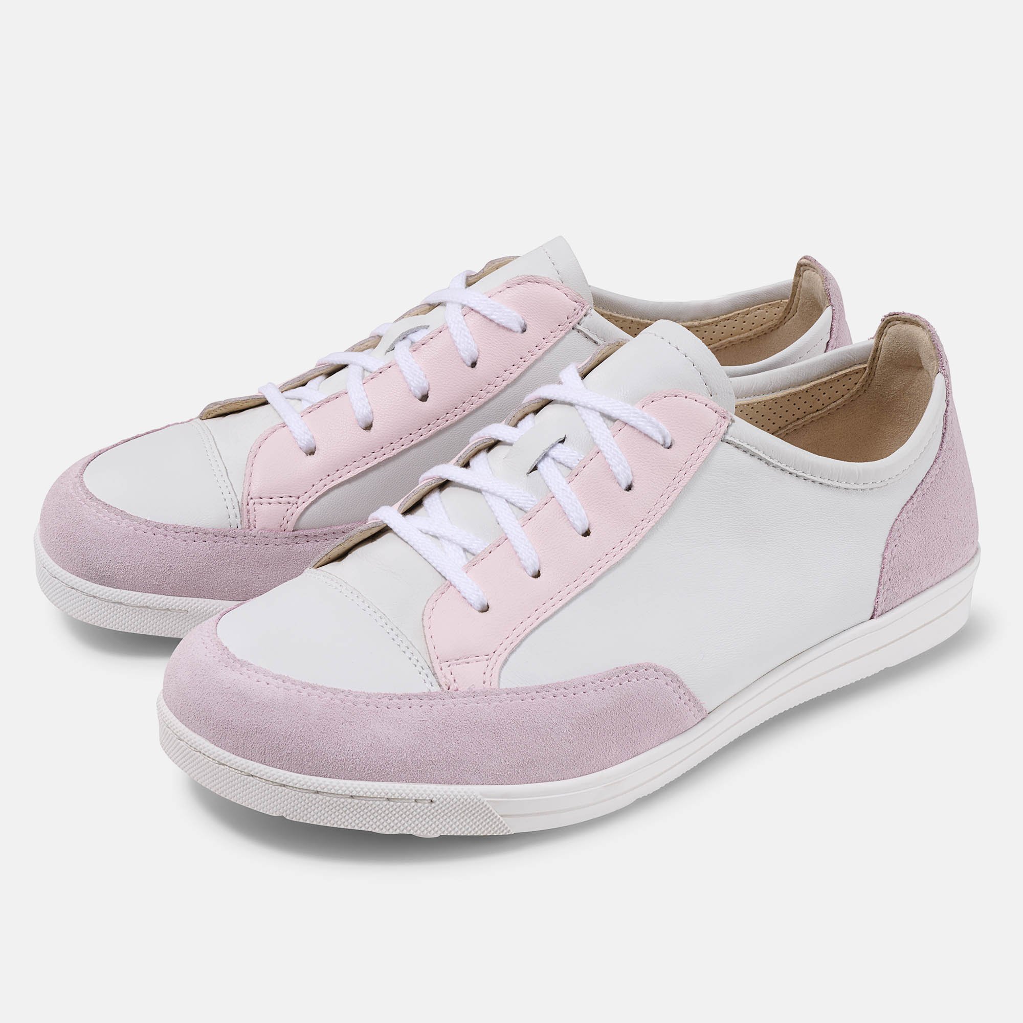 BÄR Schuhe Damenschuhe Alltag Emma 2.0 weiß/flieder Kalbnappaleder, Kalbveloursleder Hauptbild