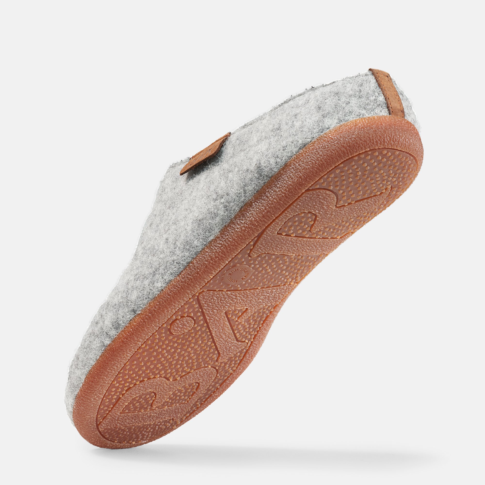 BÄR Schuhe Unisexschuhe Hugo in grau aus 75% Wolle, 25% Polyamid - Anlass: Hausschuhe (Seitenansicht) BÄR Schuhe Unisexschuhe Hausschuhe Hugo grau 75% Wolle, 25% Polyamid Seitenansicht