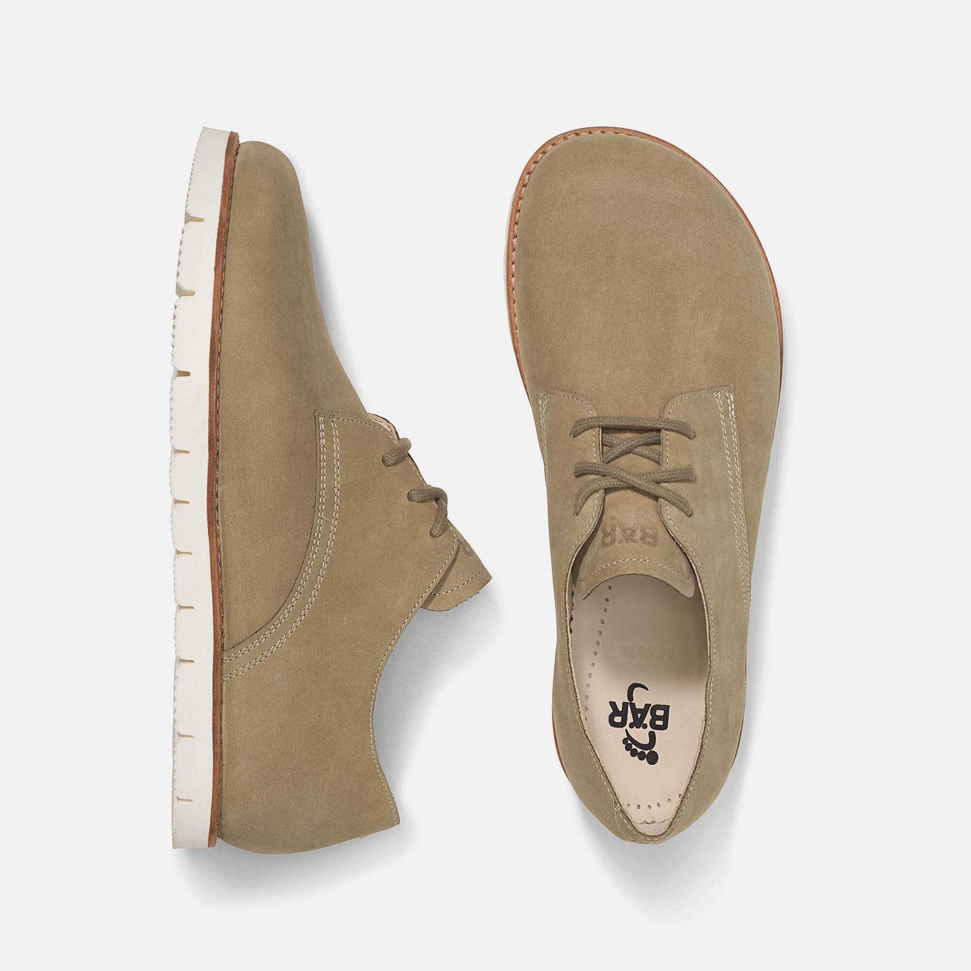 BÄR Schuhe Herrenschuhe Joel in oliv aus Rindnubukleder - Anlass: Freizeitschuhe (Ansicht von oben) BÄR Schuhe Herrenschuhe Freizeitschuhe Joel oliv Rindnubukleder Ansicht von oben