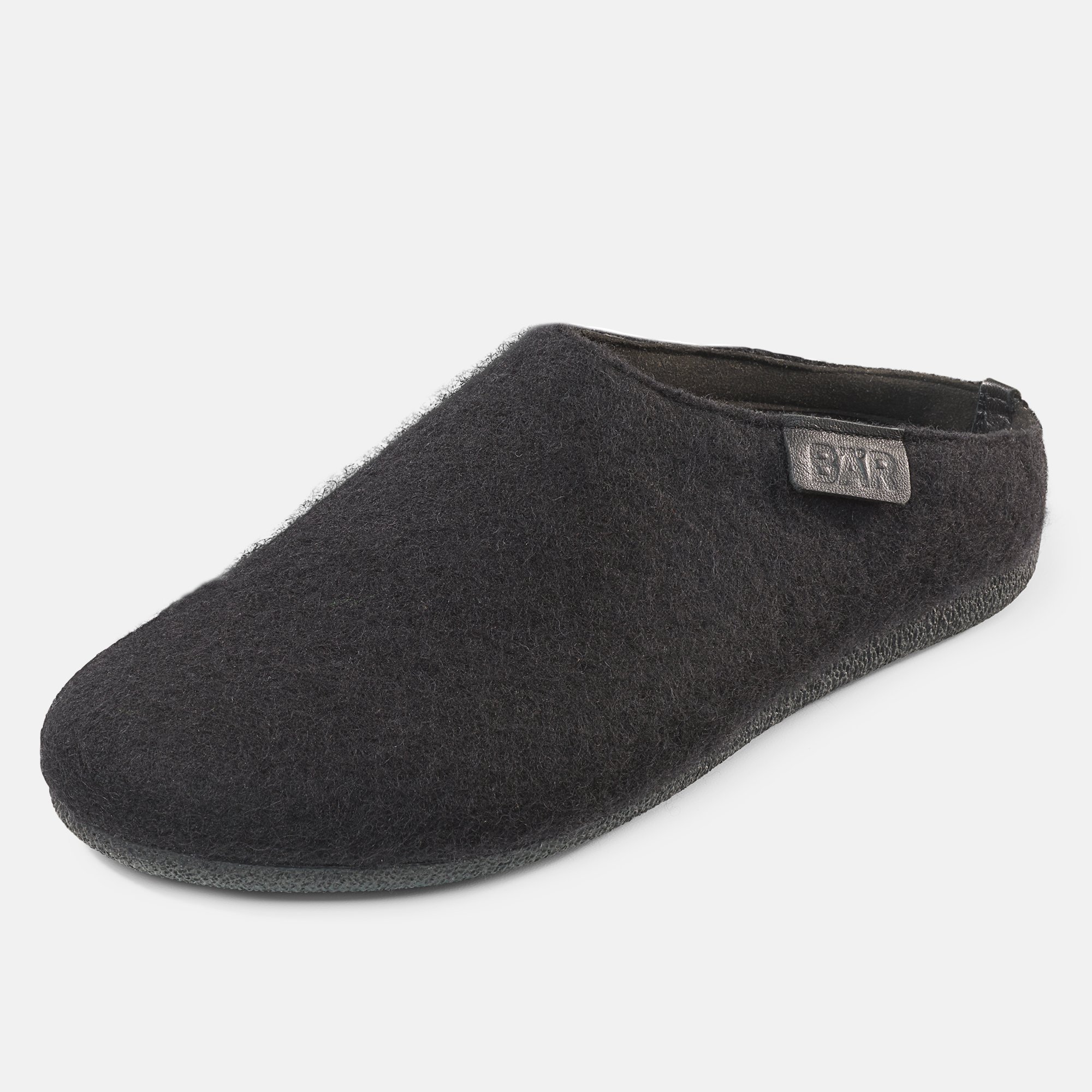 BÄR Schuhe Unisexschuhe Hugo in schwarz aus 75% Wolle, 25% Polyamid - Anlass: Hausschuhe (Produktbild) BÄR Schuhe Unisexschuhe Hausschuhe Hugo schwarz 75% Wolle, 25% Polyamid Produktbild