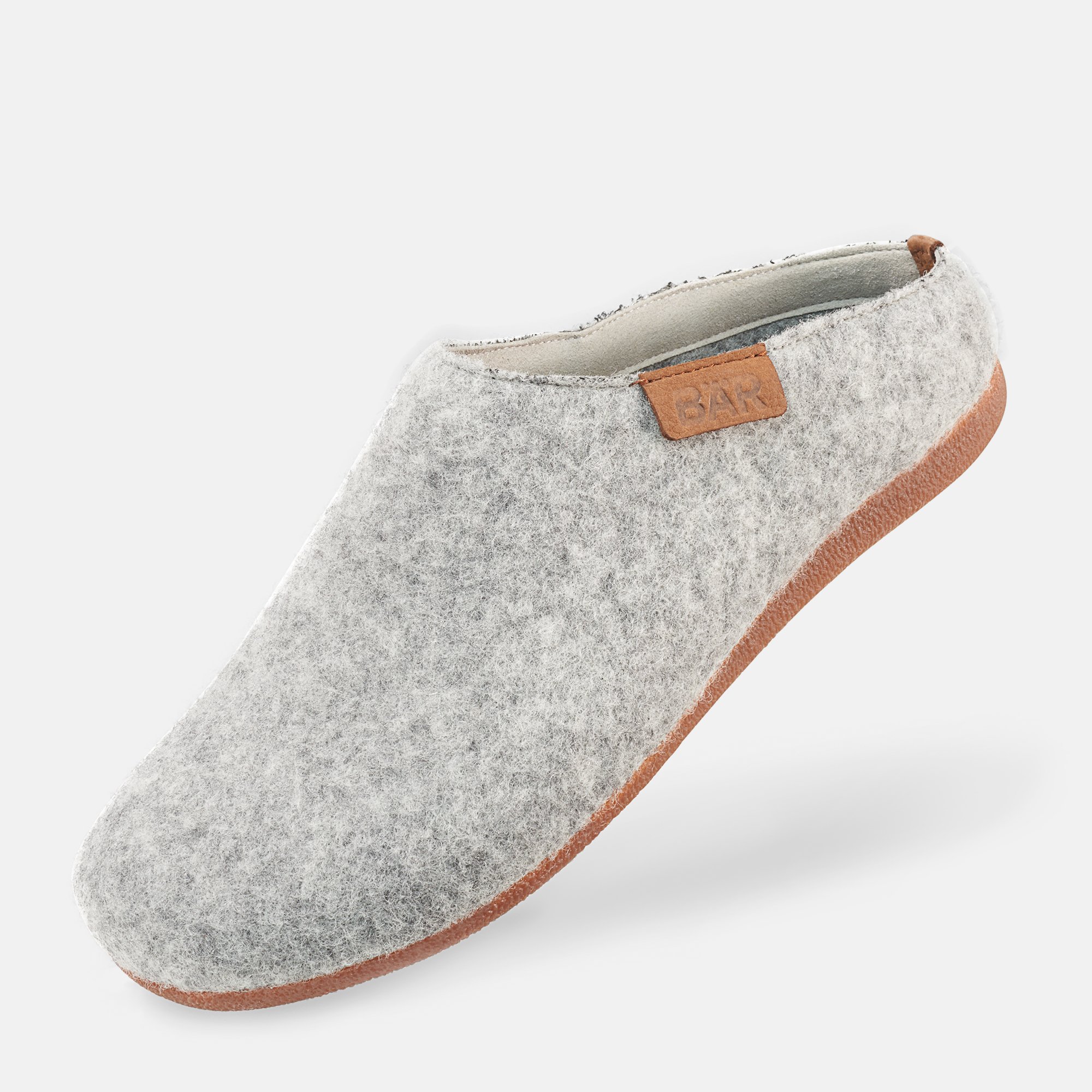 BÄR Schuhe Unisexschuhe Hugo in grau aus 75% Wolle, 25% Polyamid - Anlass: Hausschuhe (Produktbild) BÄR Schuhe Unisexschuhe Hausschuhe Hugo grau 75% Wolle, 25% Polyamid Produktbild