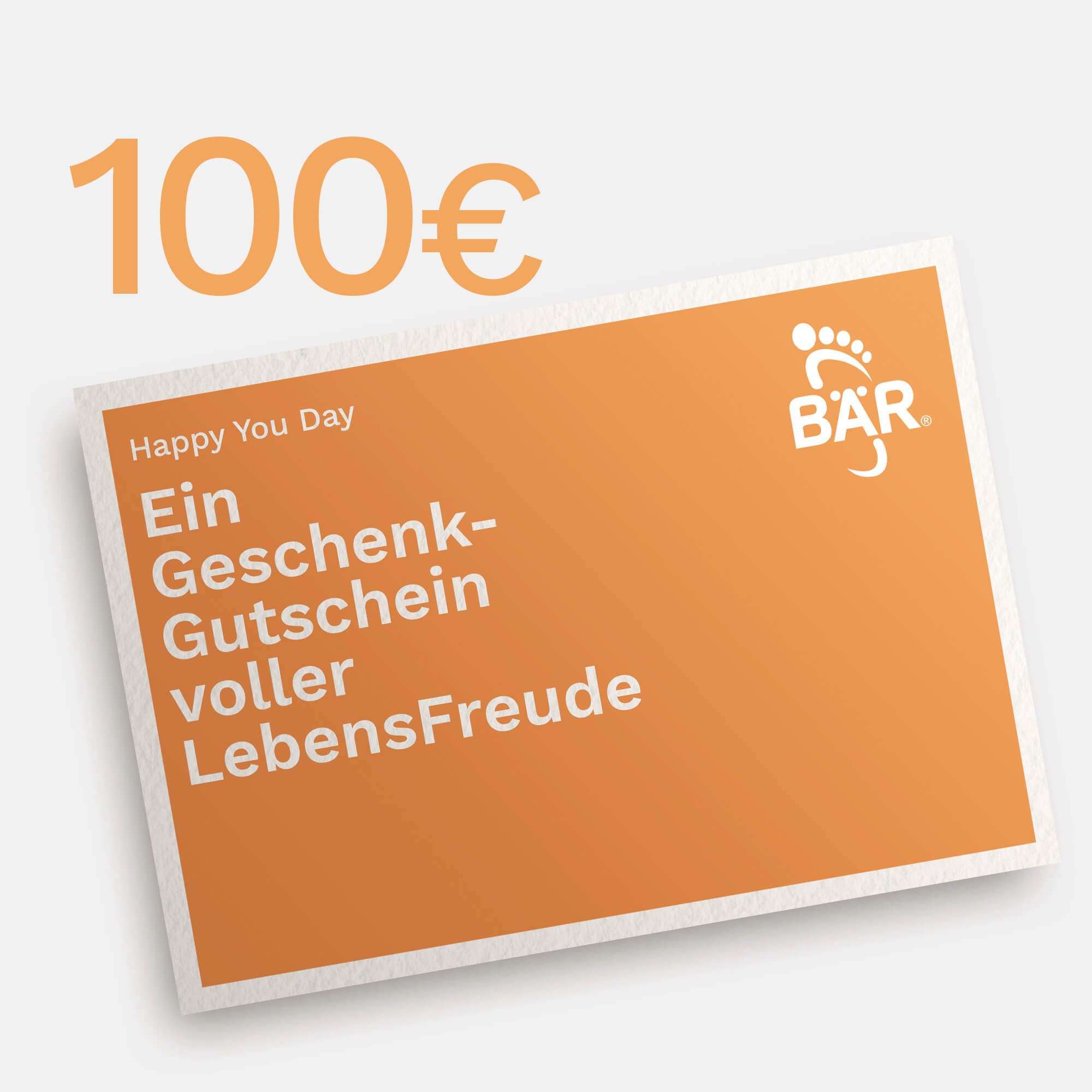 BÄR Schuhe Digitaler Geschenkgutschein 100 EUR weiß Produktbild