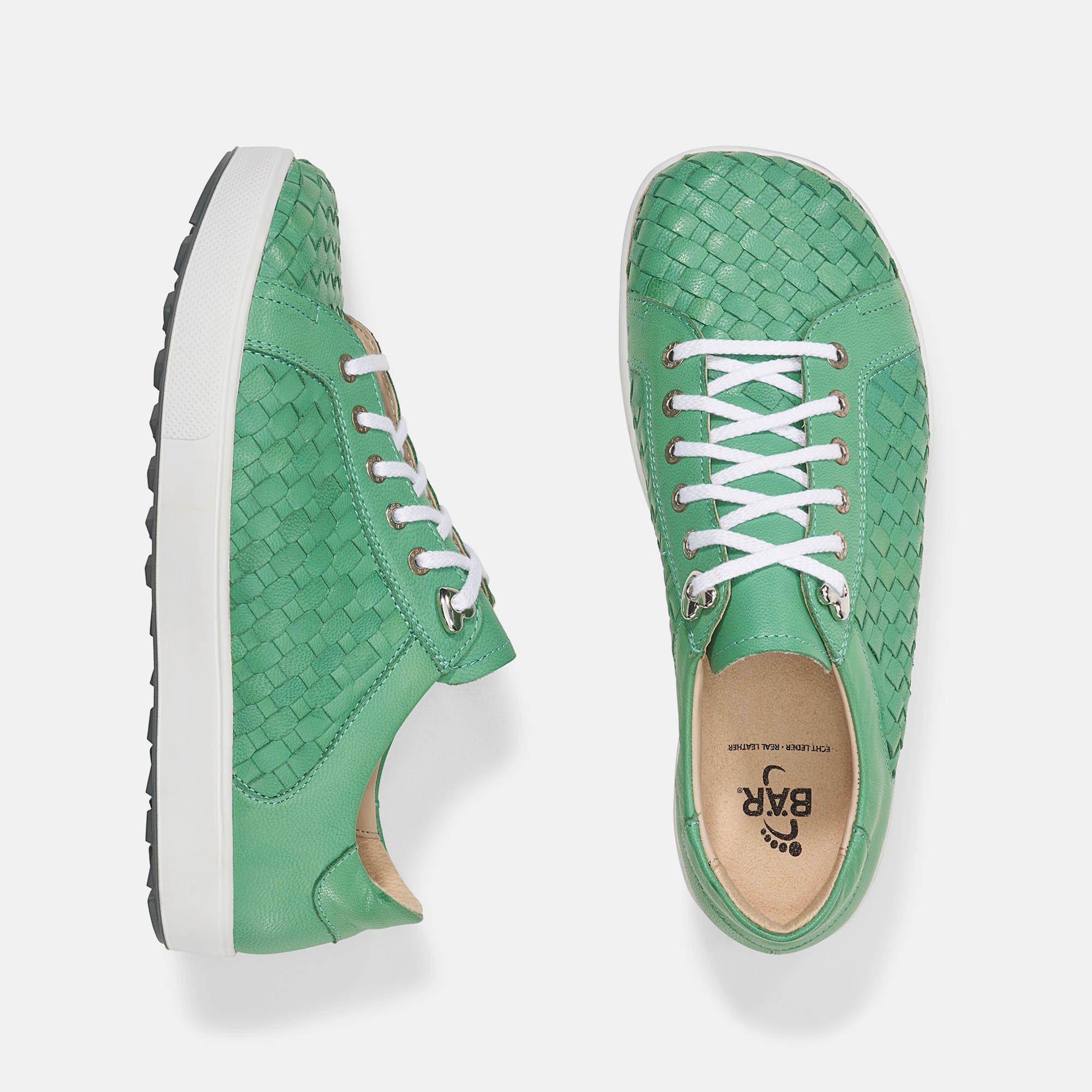 BÄR Schuhe Damenschuhe Kaya 2.0 in grün aus Rindnappaleder - Anlass: Freizeitschuhe (Ansicht von oben) BÄR Schuhe Damenschuhe Freizeitschuhe Kaya 2.0 grün Rindnappaleder Ansicht von oben