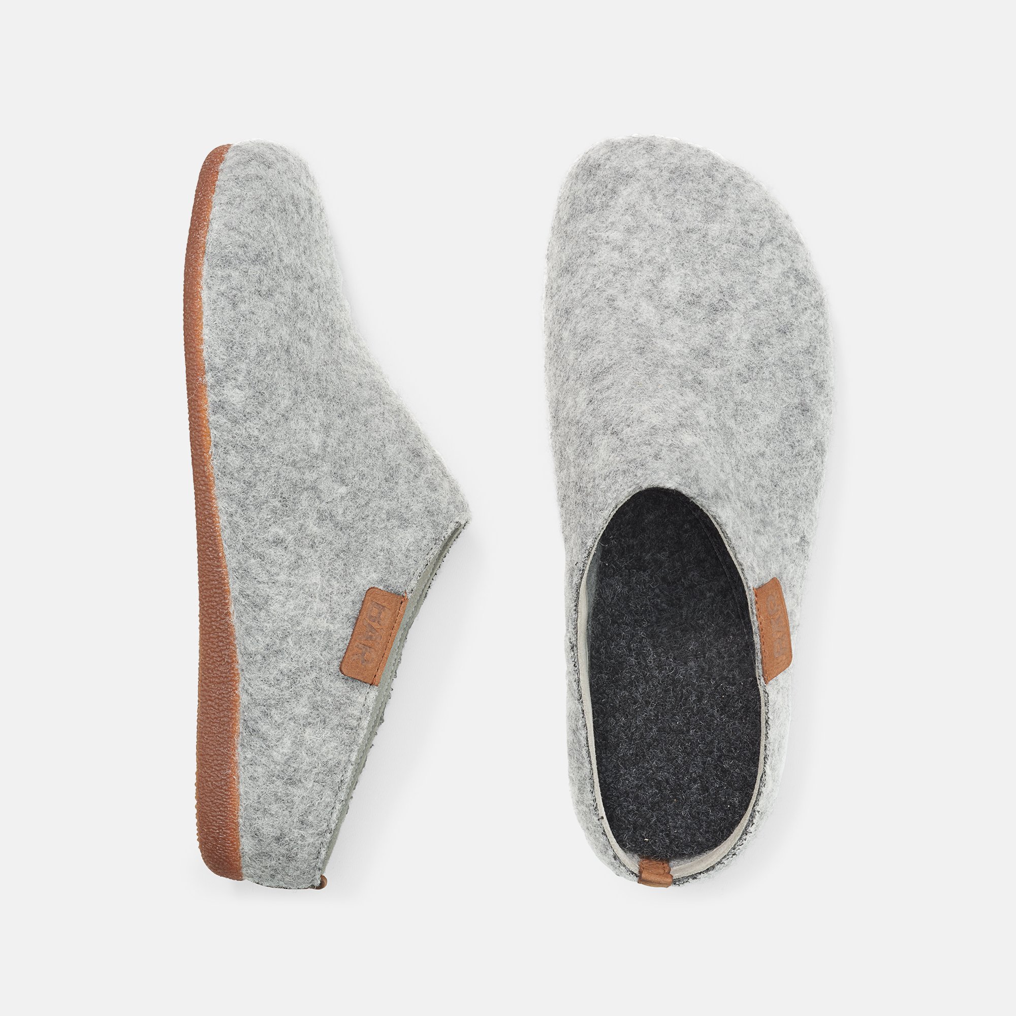 BÄR Schuhe Unisexschuhe Hugo in grau aus 75% Wolle, 25% Polyamid - Anlass: Hausschuhe (Ansicht von oben) BÄR Schuhe Unisexschuhe Hausschuhe Hugo grau 75% Wolle, 25% Polyamid Ansicht von oben