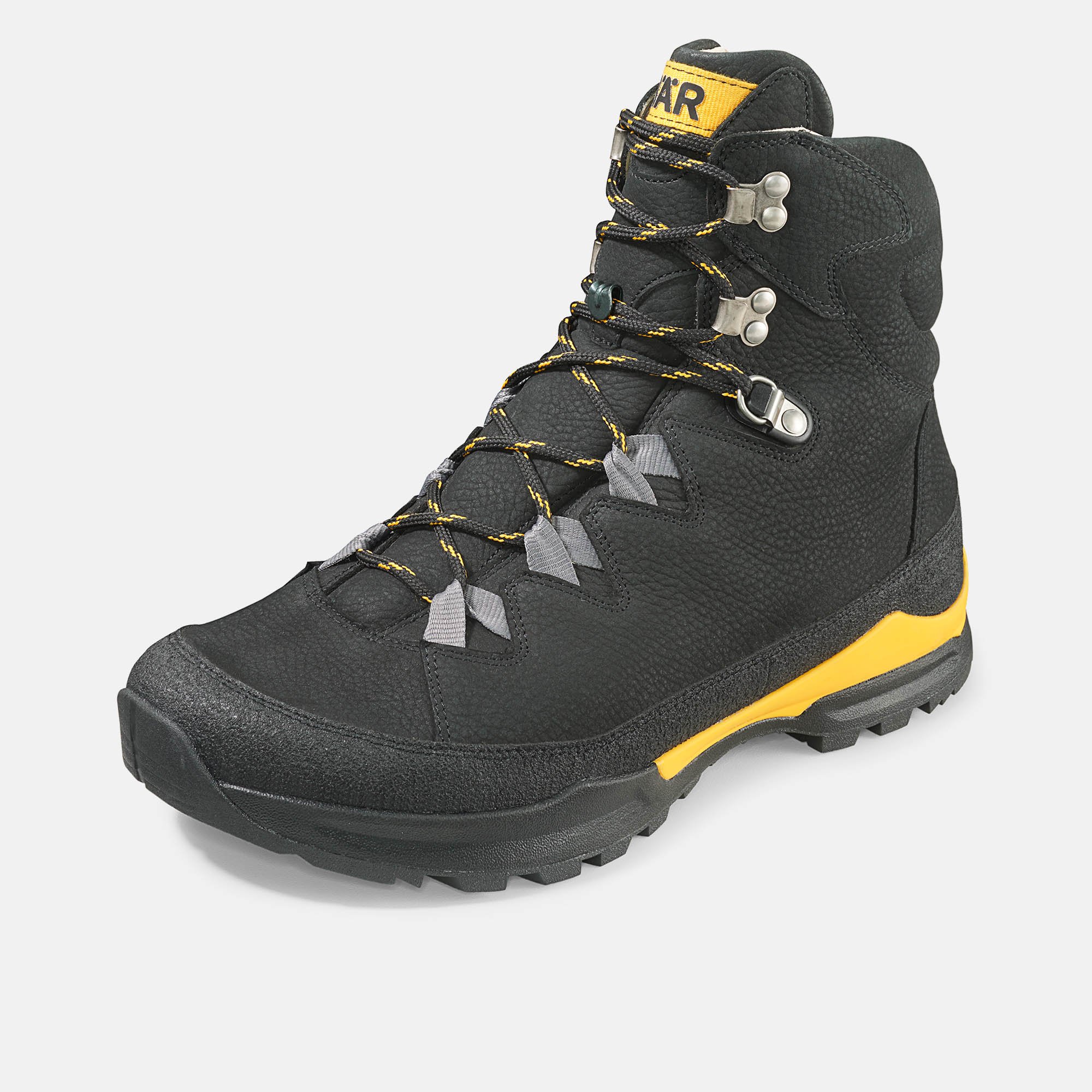 BÄR Schuhe Herrenschuhe Bergkomfort Wanderstiefel 2.0 in schwarz/orange aus terracare® Rindnubuk wasserabweisend - Anlass: Wanderstiefel (Produktbild) BÄR Schuhe Herrenschuhe Wanderstiefel Bergkomfort Wanderstiefel 2.0 schwarz/orange terracare® Rindnubuk wasserabweisend Produktbild