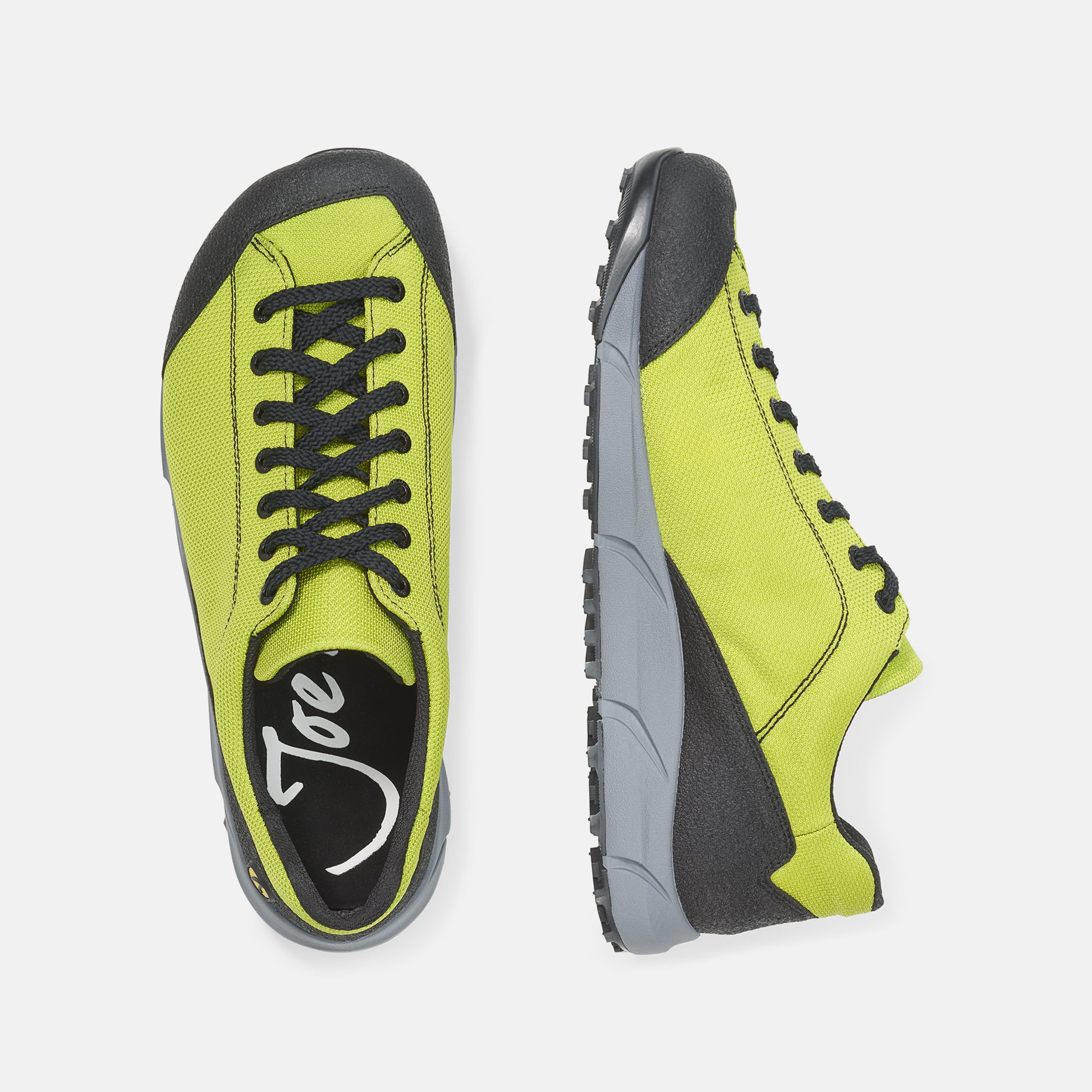 JOENIMBLE Schuhe Damenschuhe trekToes lime Textil Ansicht von oben