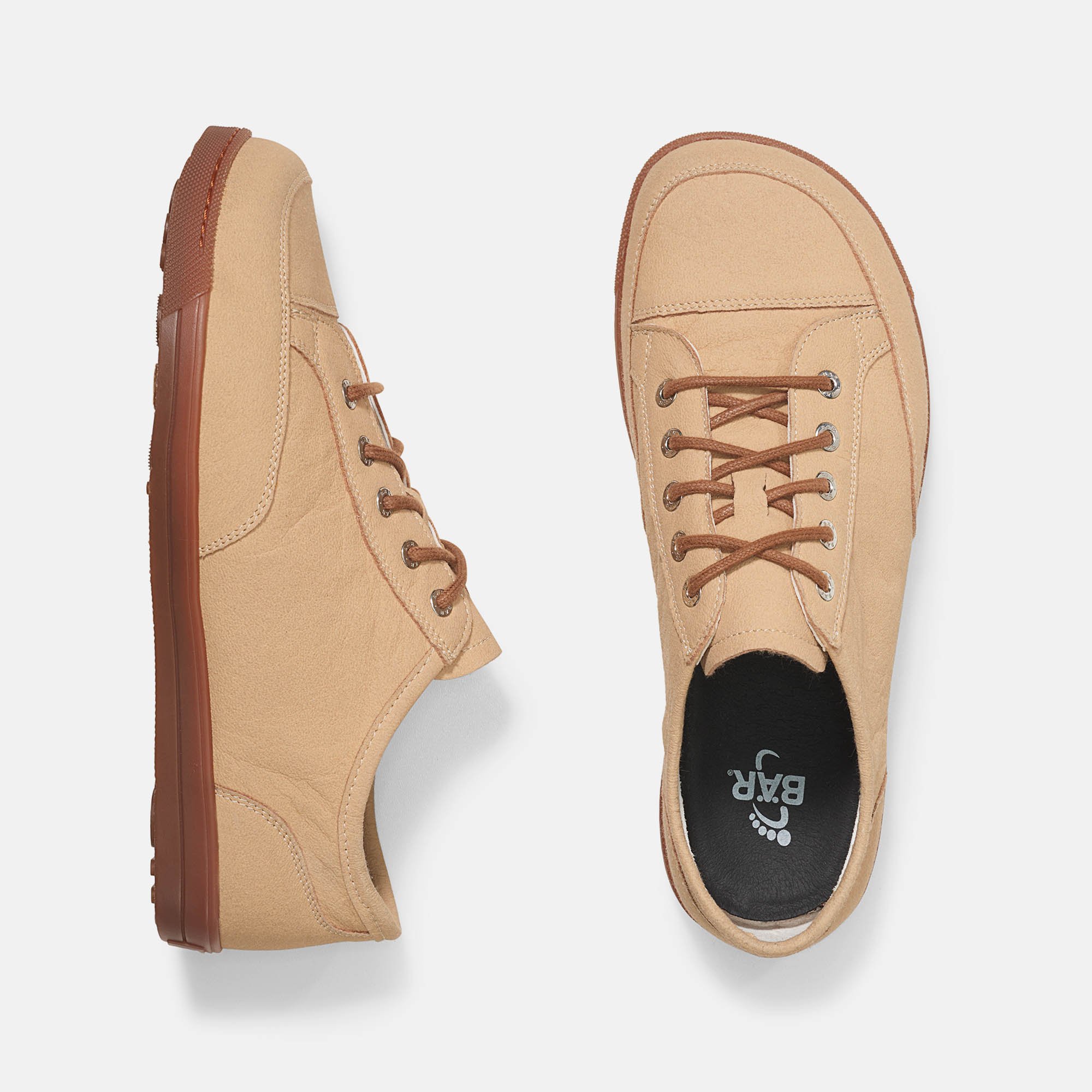 BÄR Schuhe Damenschuhe Emma vegan in sand aus HyphaLite™ - Veganes Obermaterial mit Pilzen - Anlass: Freizeitschuhe (Ansicht von oben) BÄR Schuhe Damenschuhe Freizeitschuhe Emma vegan sand HyphaLite™ - Veganes Obermaterial mit Pilzen Ansicht von oben