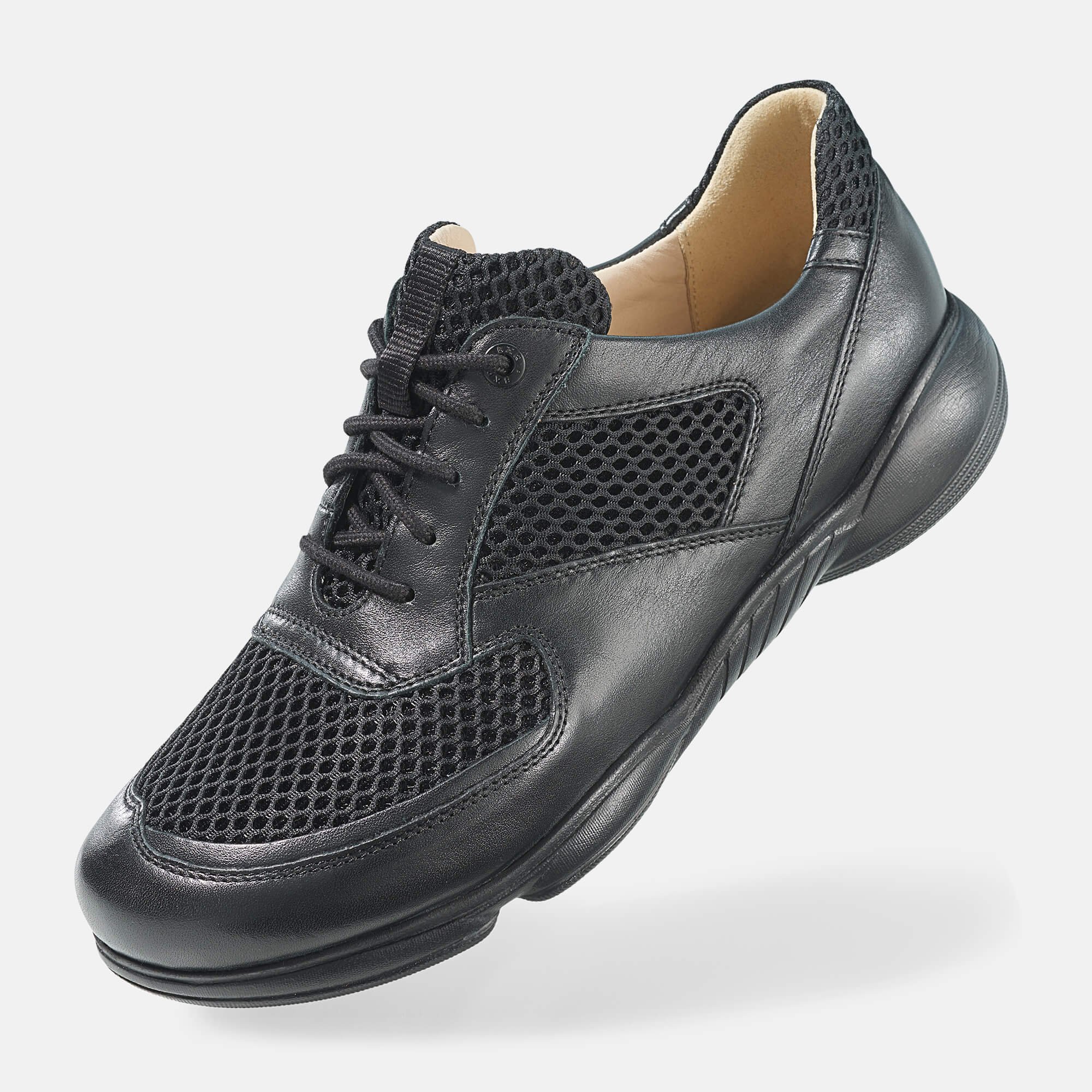 BÄR Schuhe Damenschuhe Teresa in schwarz aus Kalbnappaleder, Textil - Anlass: Freizeitschuhe (Produktbild) BÄR Schuhe Damenschuhe Freizeitschuhe Teresa schwarz Kalbnappaleder, Textil Produktbild