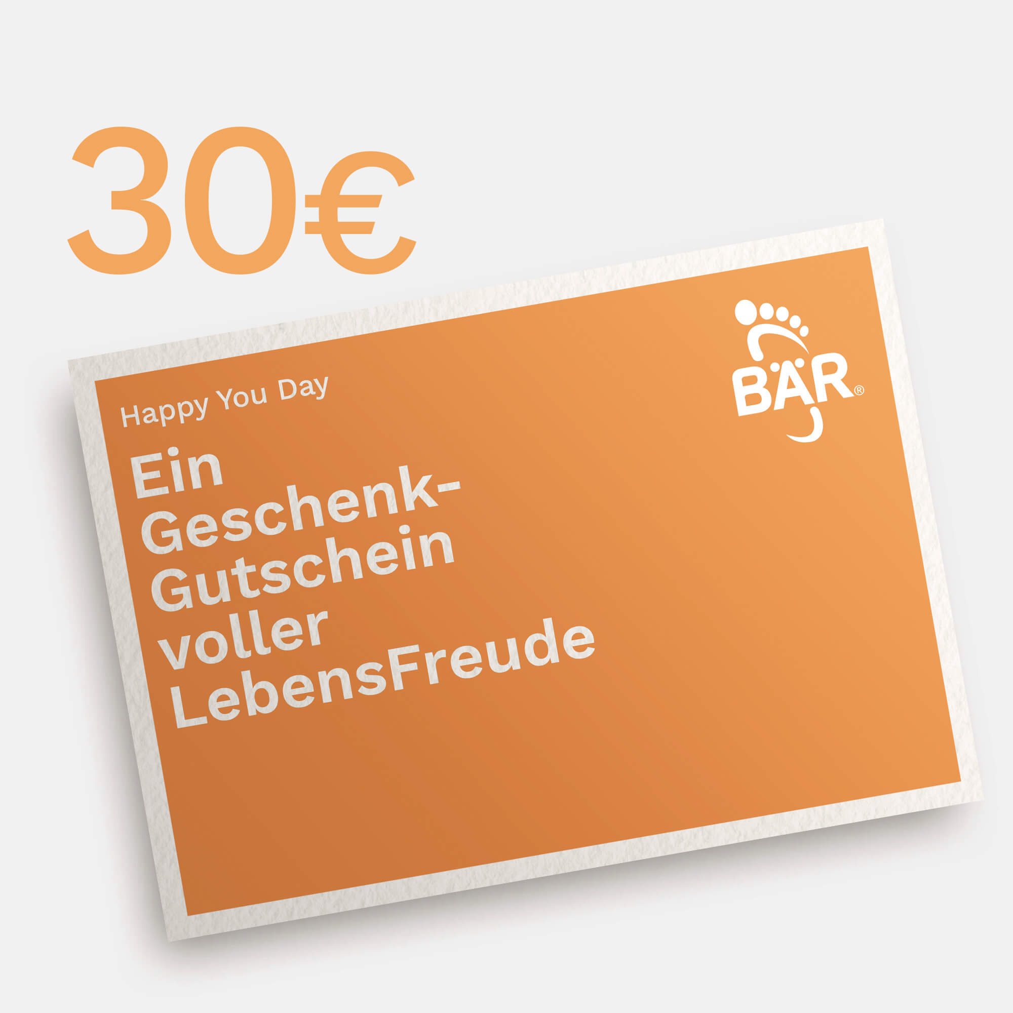 BÄR Schuhe Digitaler Geschenkgutschein 30 EUR weiß Produktbild