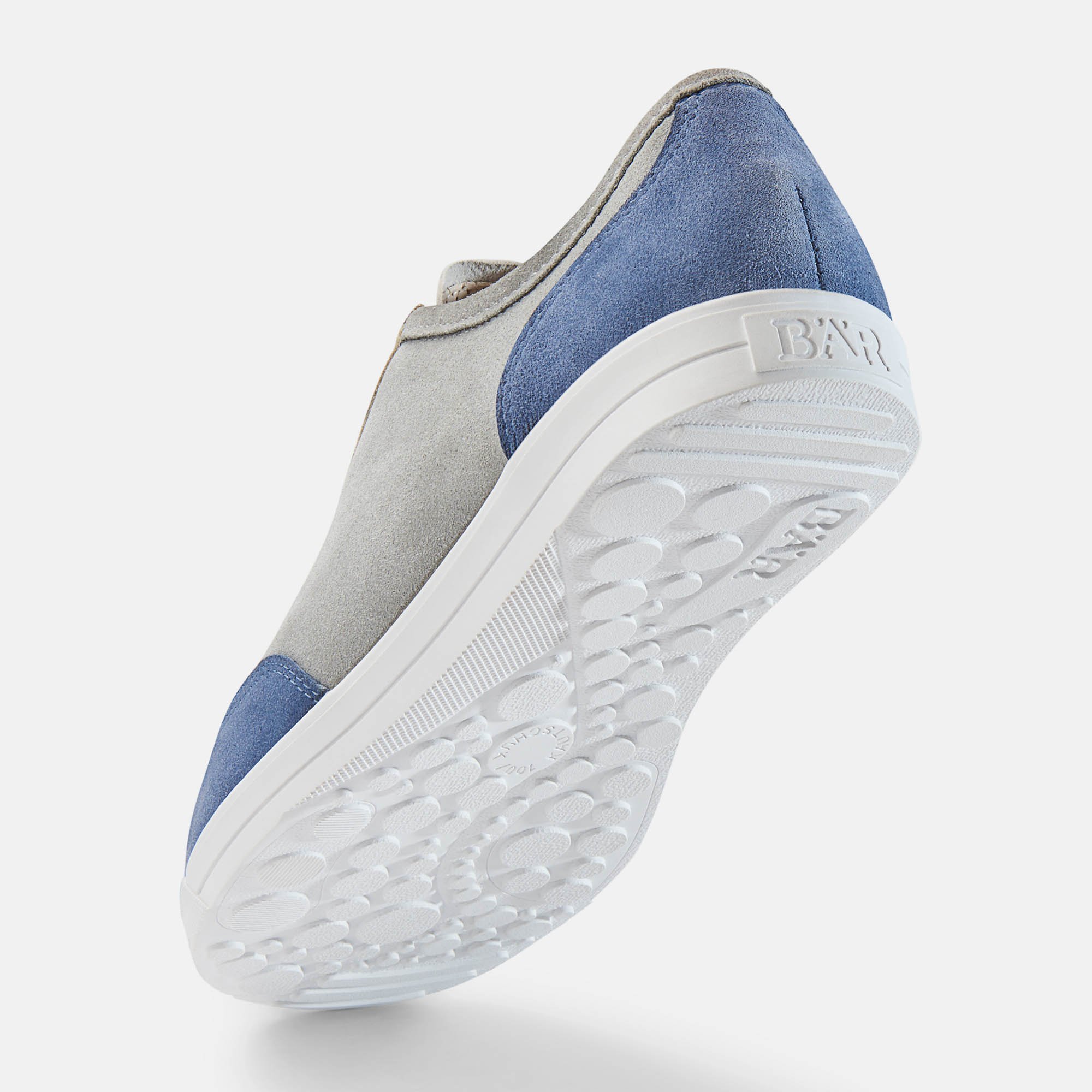 BÄR Schuhe Damenschuhe Emma 2.0 in blau/weiß aus Kalbnappaleder, Kalbveloursleder - Anlass: Alltag (Seitenansicht) BÄR Schuhe Damenschuhe Alltag Emma 2.0 blau/weiß Kalbnappaleder, Kalbveloursleder Seitenansicht