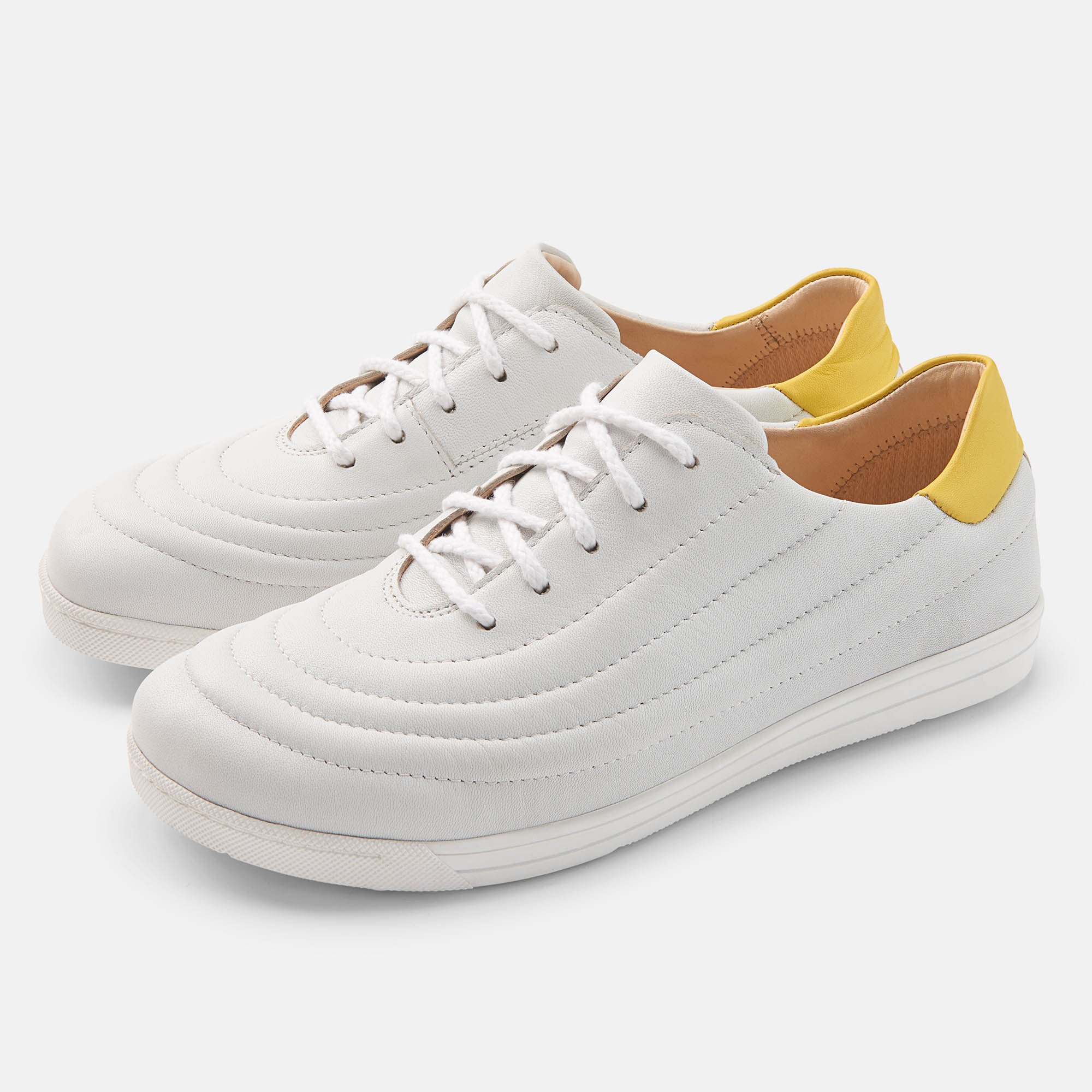BÄR Schuhe Damenschuhe Harper in weiß/zitrone aus Lammnappaleder - Anlass: Alltag (Hauptbild) BÄR Schuhe Damenschuhe Alltag Harper weiß/zitrone Lammnappaleder Hauptbild