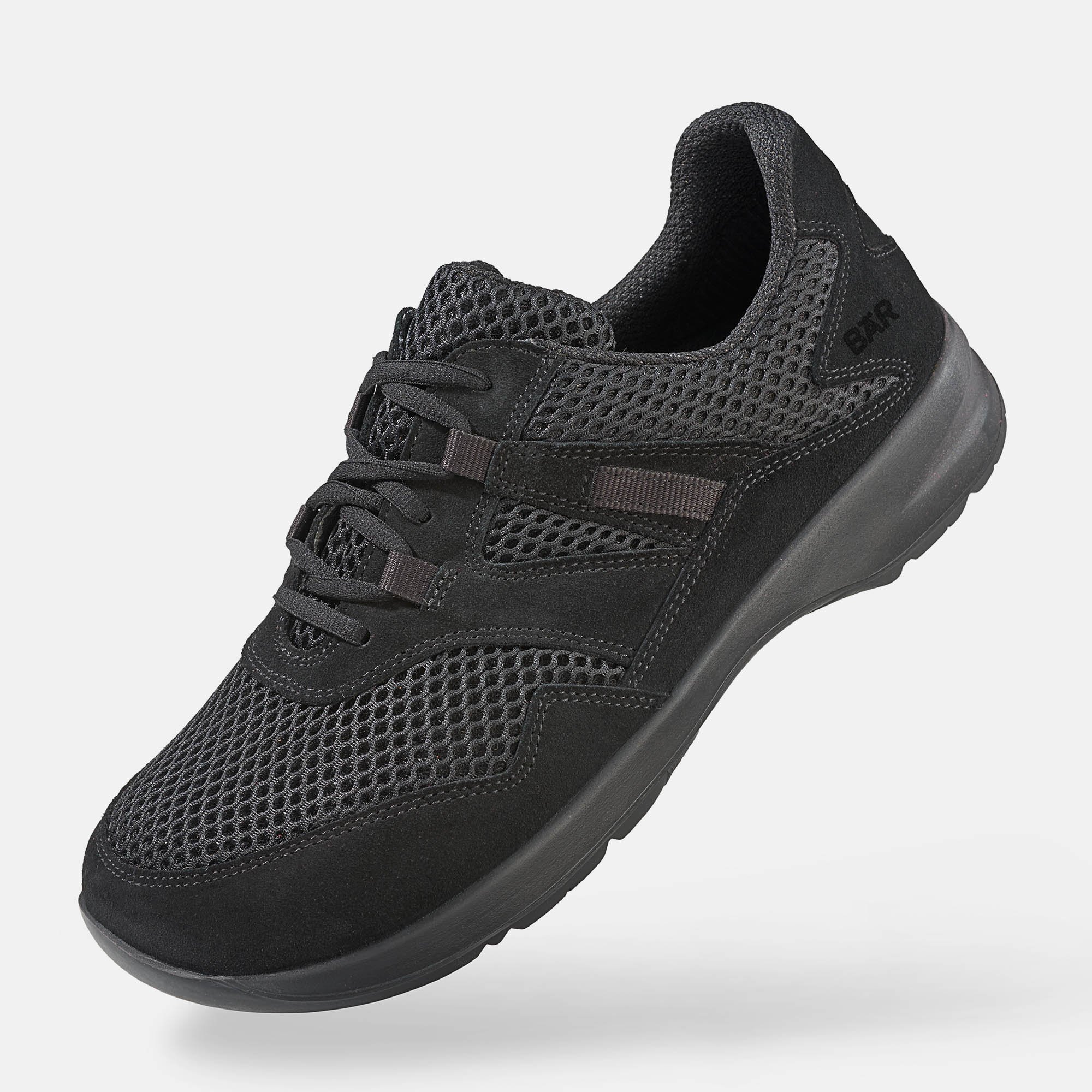 BÄR Schuhe Unisexschuhe Easyrun in schwarz aus Rindveloursleder, Mesh - Anlass: Laufschuhe (Produktbild) BÄR Schuhe Unisexschuhe Laufschuhe Easyrun schwarz Rindveloursleder, Mesh Produktbild
