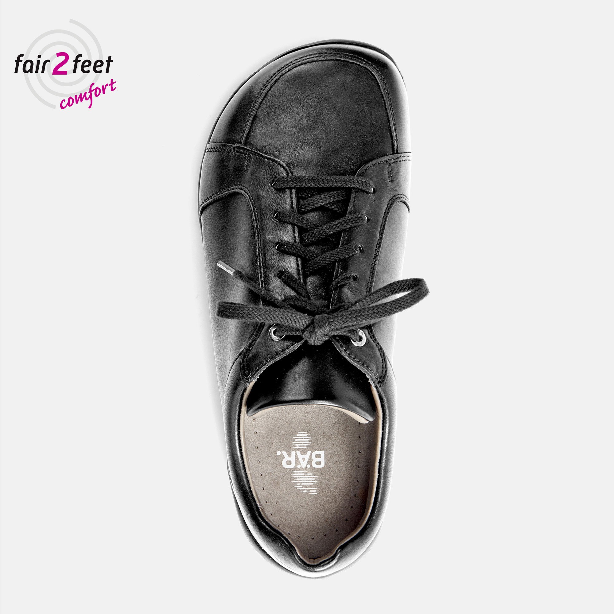BÄR Schuhe Damenschuhe Sibel in schwarz aus Kalbnappaleder (Ansicht von oben) BÄR Schuhe Damenschuhe Sibel schwarz Kalbnappaleder Ansicht von oben