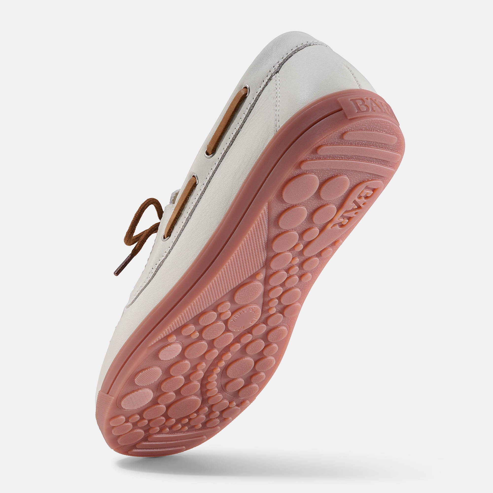 BÄR Schuhe Damenschuhe Freizeitschuhe Luzy weiß/braun Kalbnappaleder, gefettetes Rindnubukleder Seitenansicht