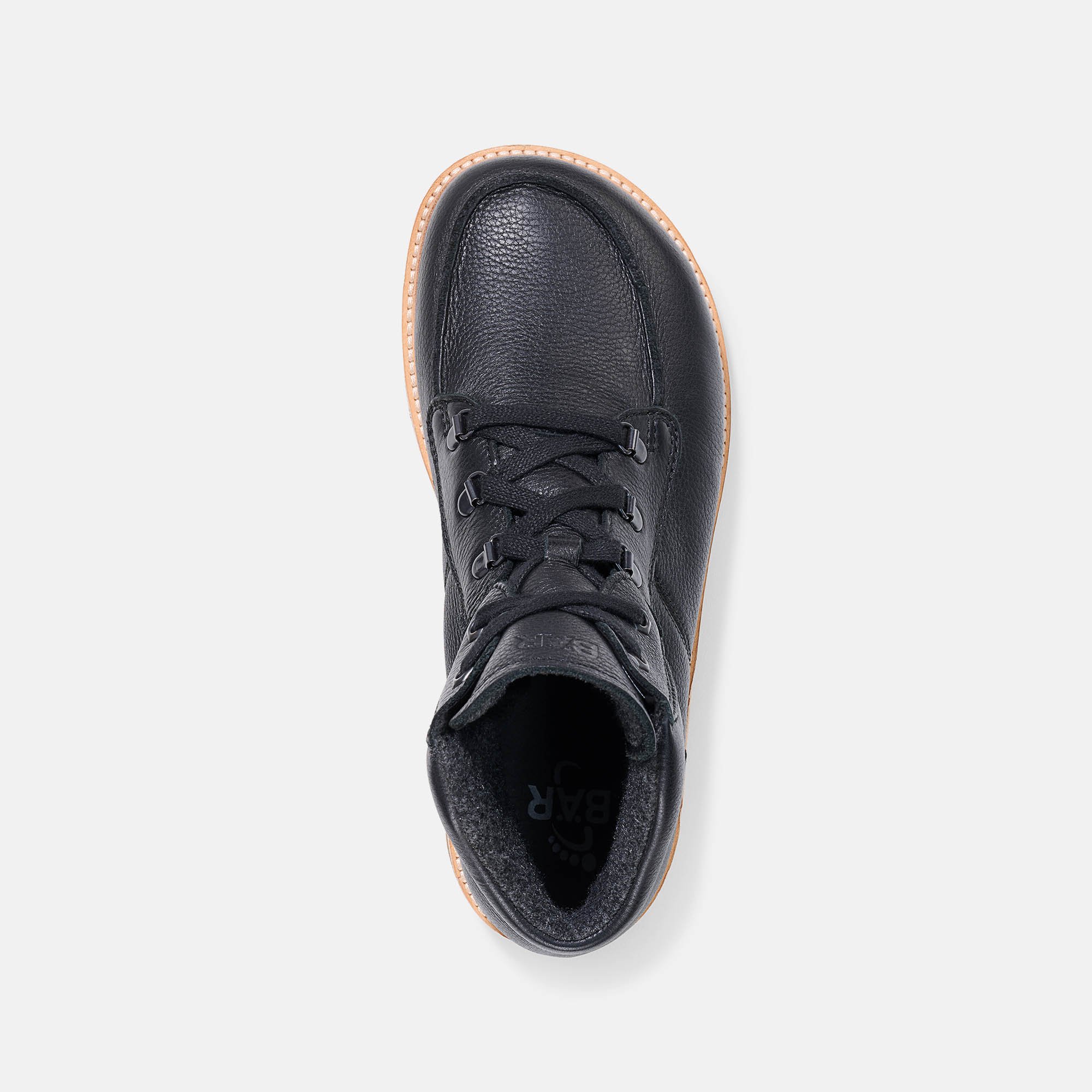 BÄR Schuhe Herrenschuhe Freizeitschuhe Roger schwarz Rindnappaleder wasserabweisend Ansicht von oben