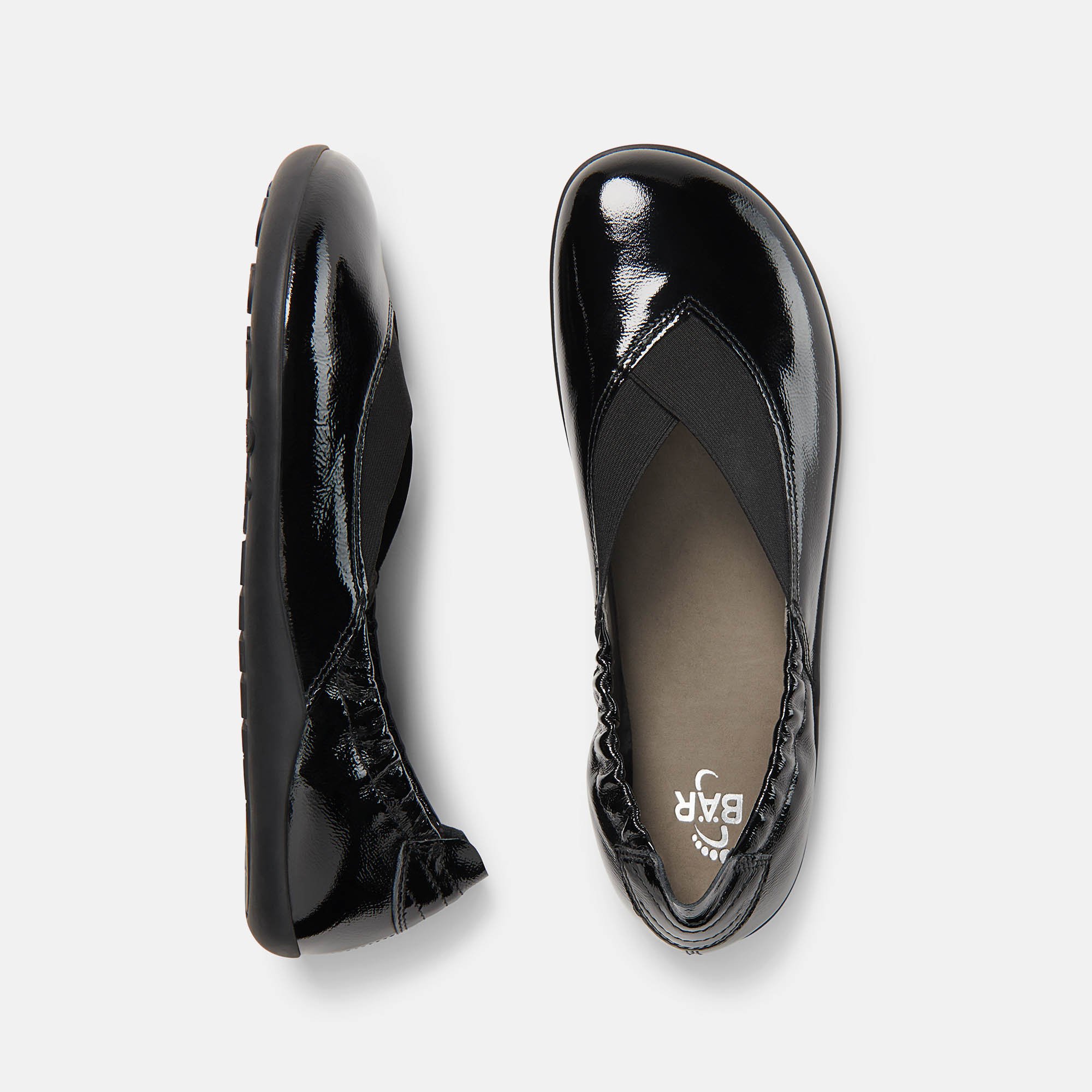 BÄR Schuhe Damenschuhe Amber in schwarz aus Kalblackleder - Anlass: Freizeitschuhe (Ansicht von oben) BÄR Schuhe Damenschuhe Freizeitschuhe Amber schwarz Kalblackleder Ansicht von oben
