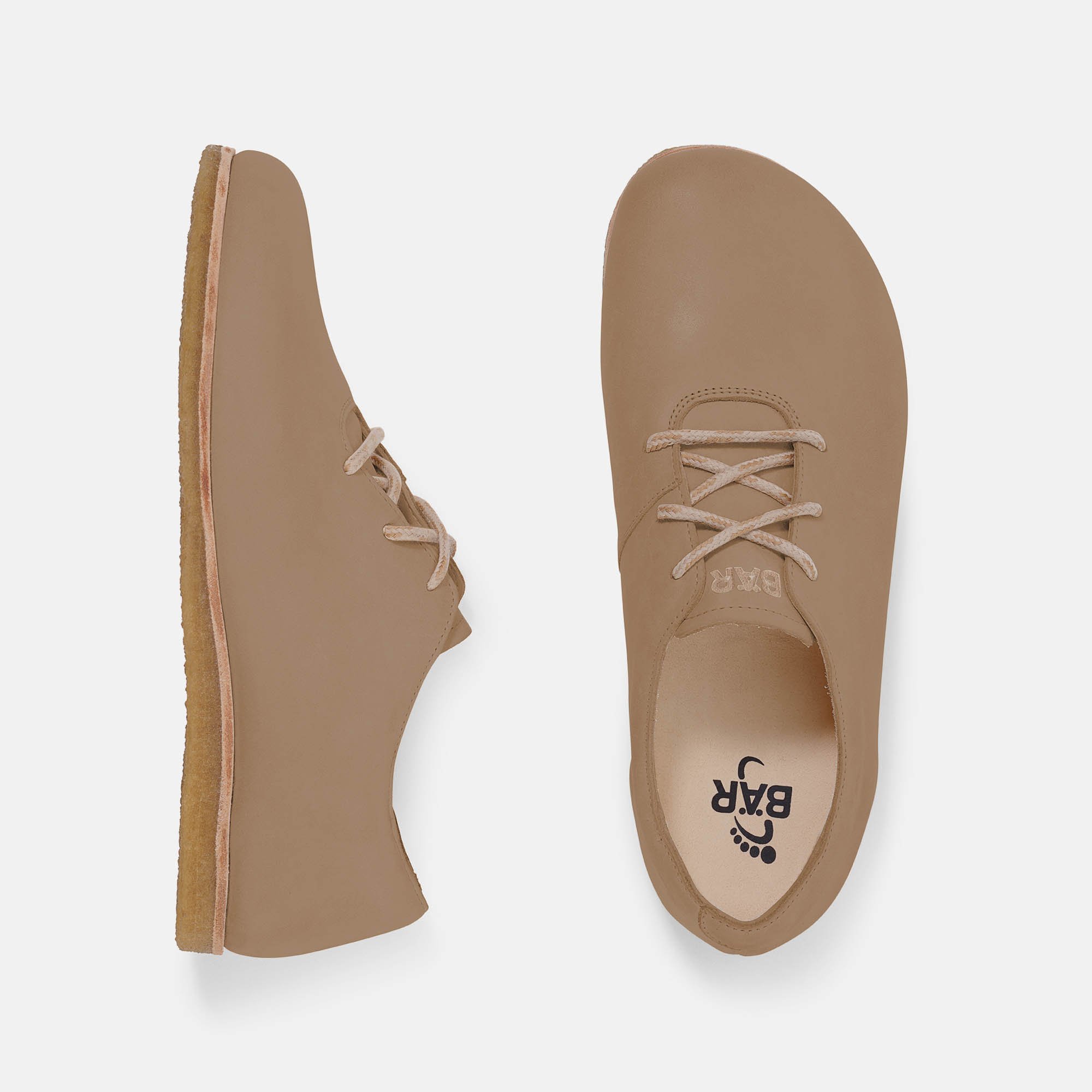BÄR Schuhe Damenschuhe Carey in sand aus Rindnappaleder gewachst - Anlass: Freizeitschuhe (Ansicht von oben) BÄR Schuhe Damenschuhe Freizeitschuhe Carey sand Rindnappaleder gewachst Ansicht von oben