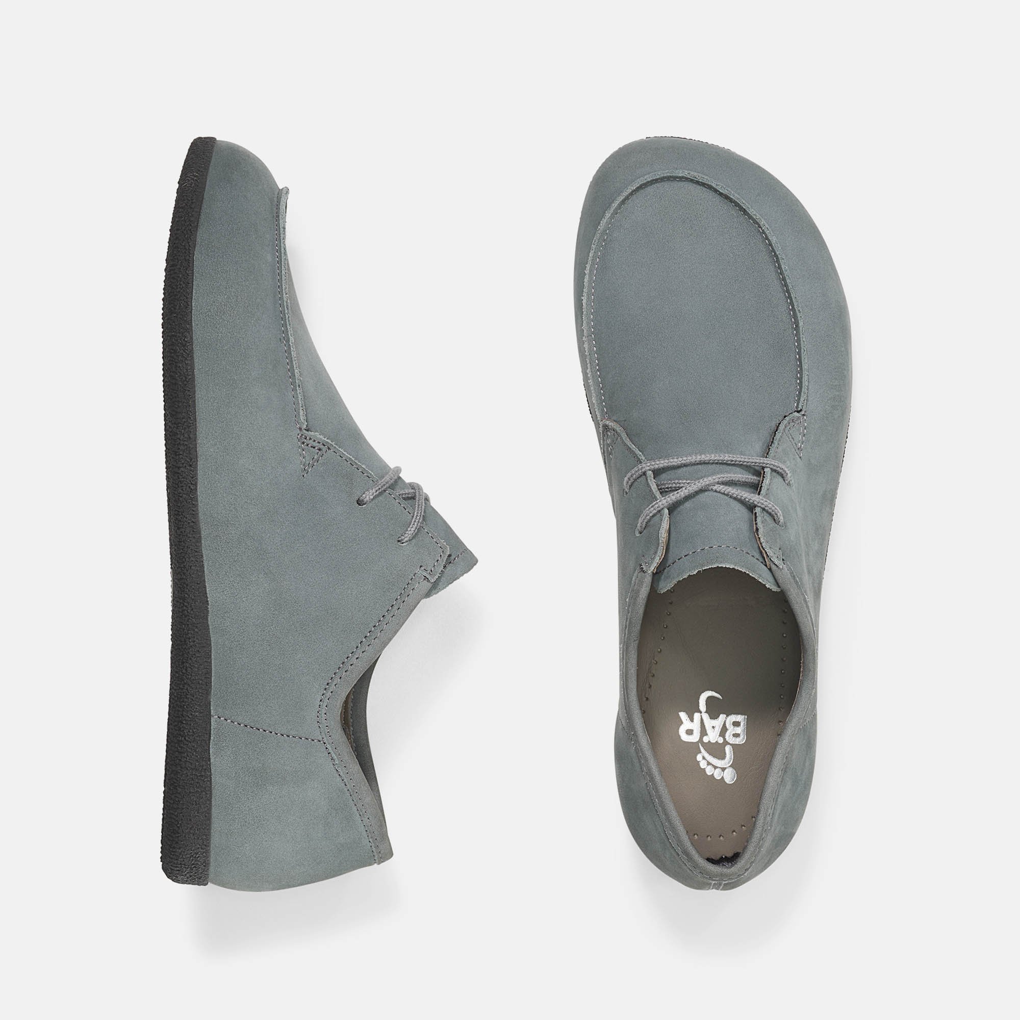BÄR Schuhe Damenschuhe Johanna in dunkelgrau aus Kalbnubukleder - Anlass: Freizeitschuhe (Ansicht von oben) BÄR Schuhe Damenschuhe Freizeitschuhe Johanna dunkelgrau Kalbnubukleder Ansicht von oben