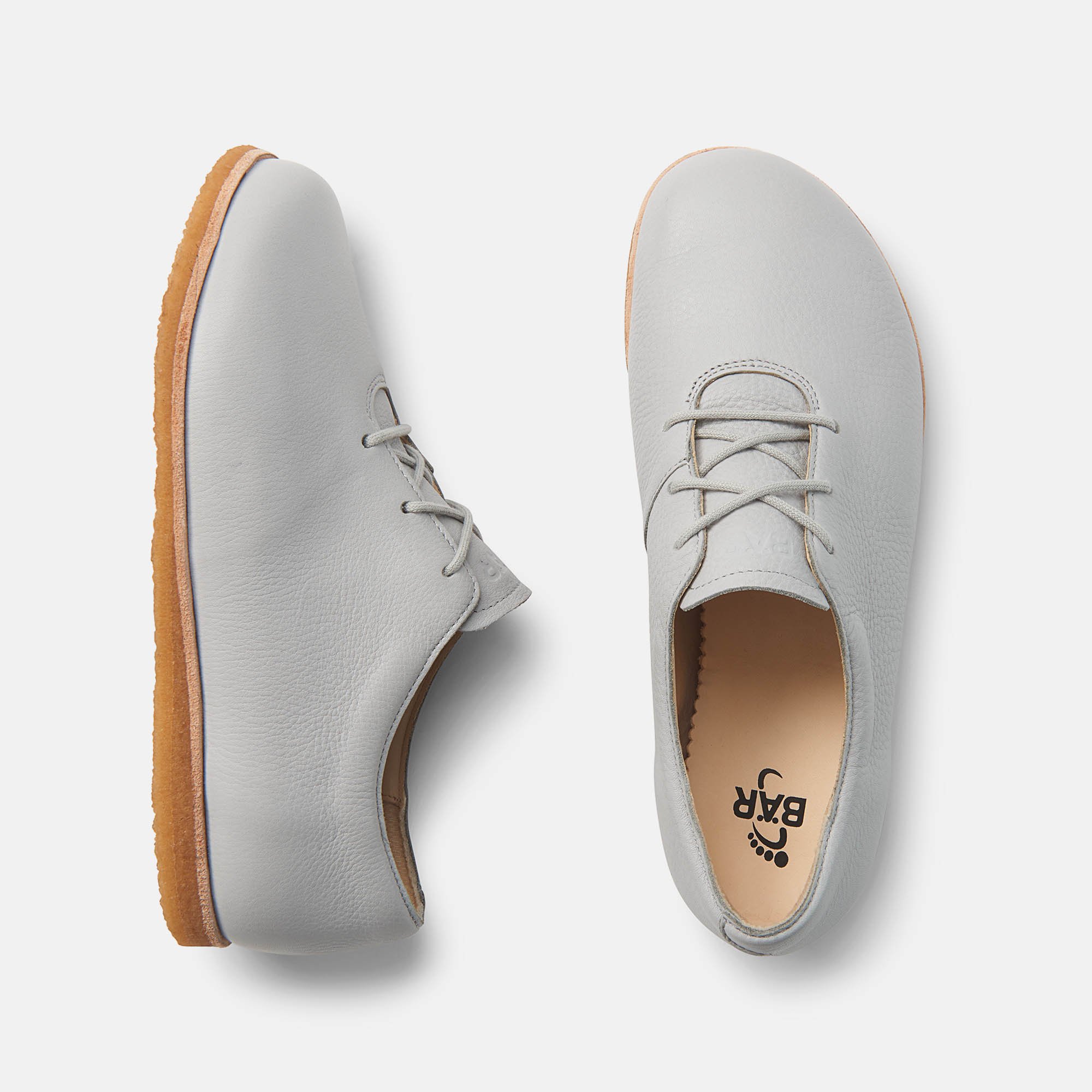 BÄR Schuhe Damenschuhe Carey in grau aus Rindnappaleder - Anlass: Freizeitschuhe (Ansicht von oben) BÄR Schuhe Damenschuhe Freizeitschuhe Carey grau Rindnappaleder Ansicht von oben