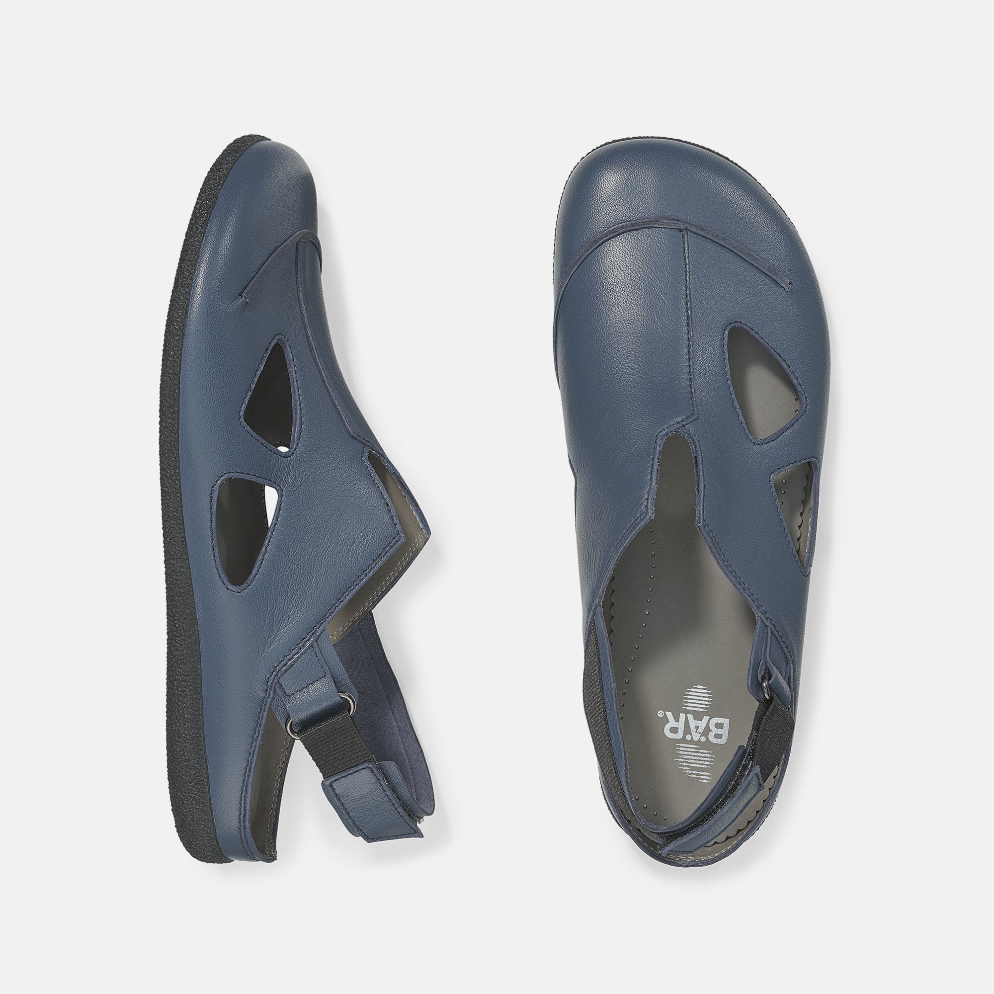 BÄR Schuhe Damenschuhe Lou in jeans aus Lammnappaleder - Anlass: Sandaletten (Ansicht von oben) BÄR Schuhe Damenschuhe Sandaletten Lou jeans Lammnappaleder Ansicht von oben