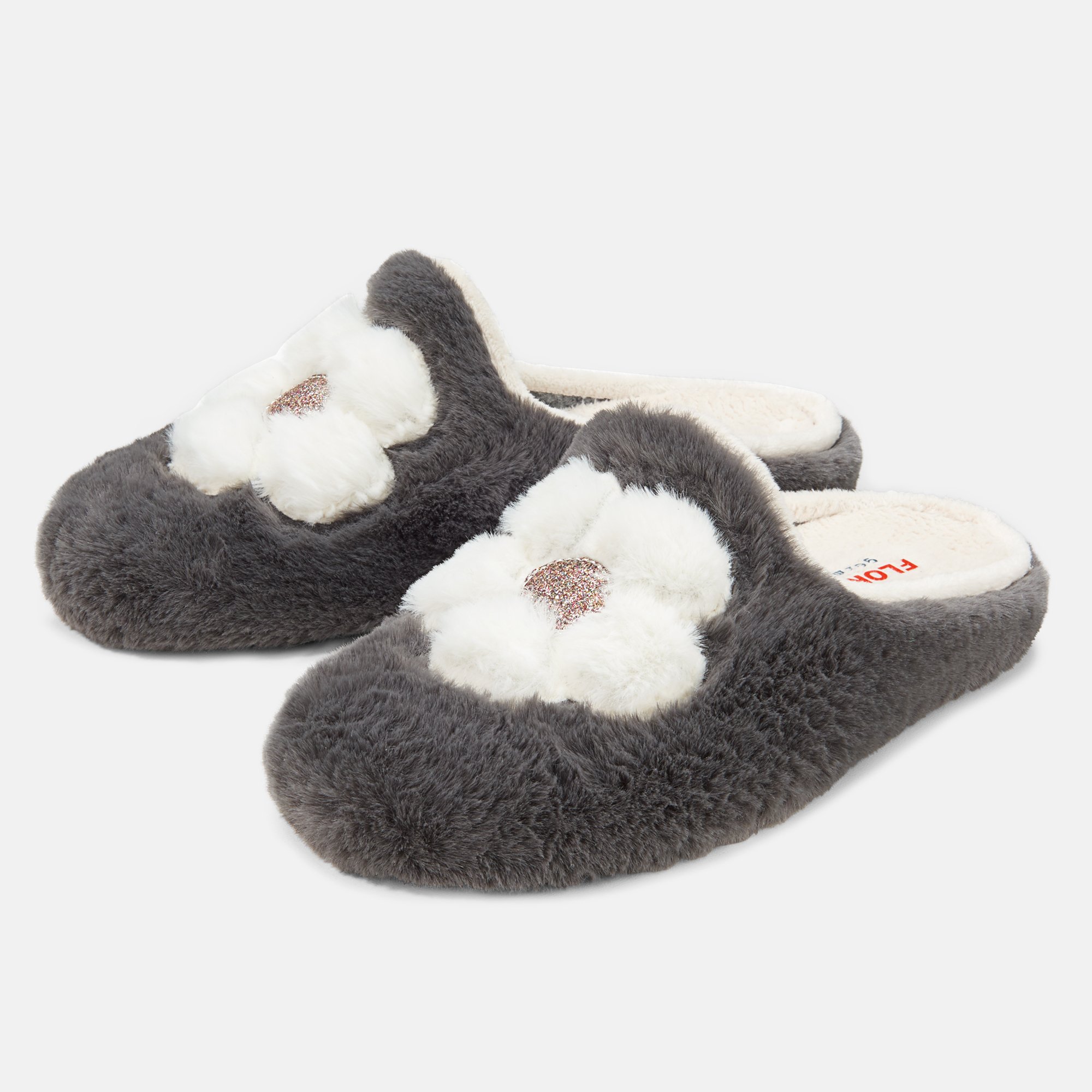 BÄR Schuhe Damenschuhe Hausschuhe Hedda dunkelgrau Polyester Hauptbild